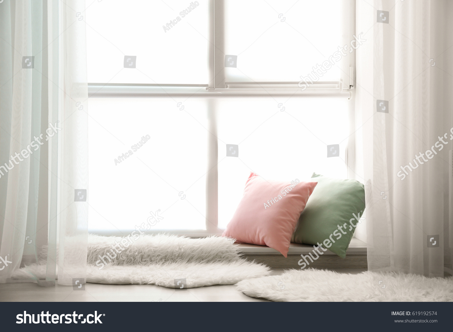 Comfortable place for rest near window #619192574
