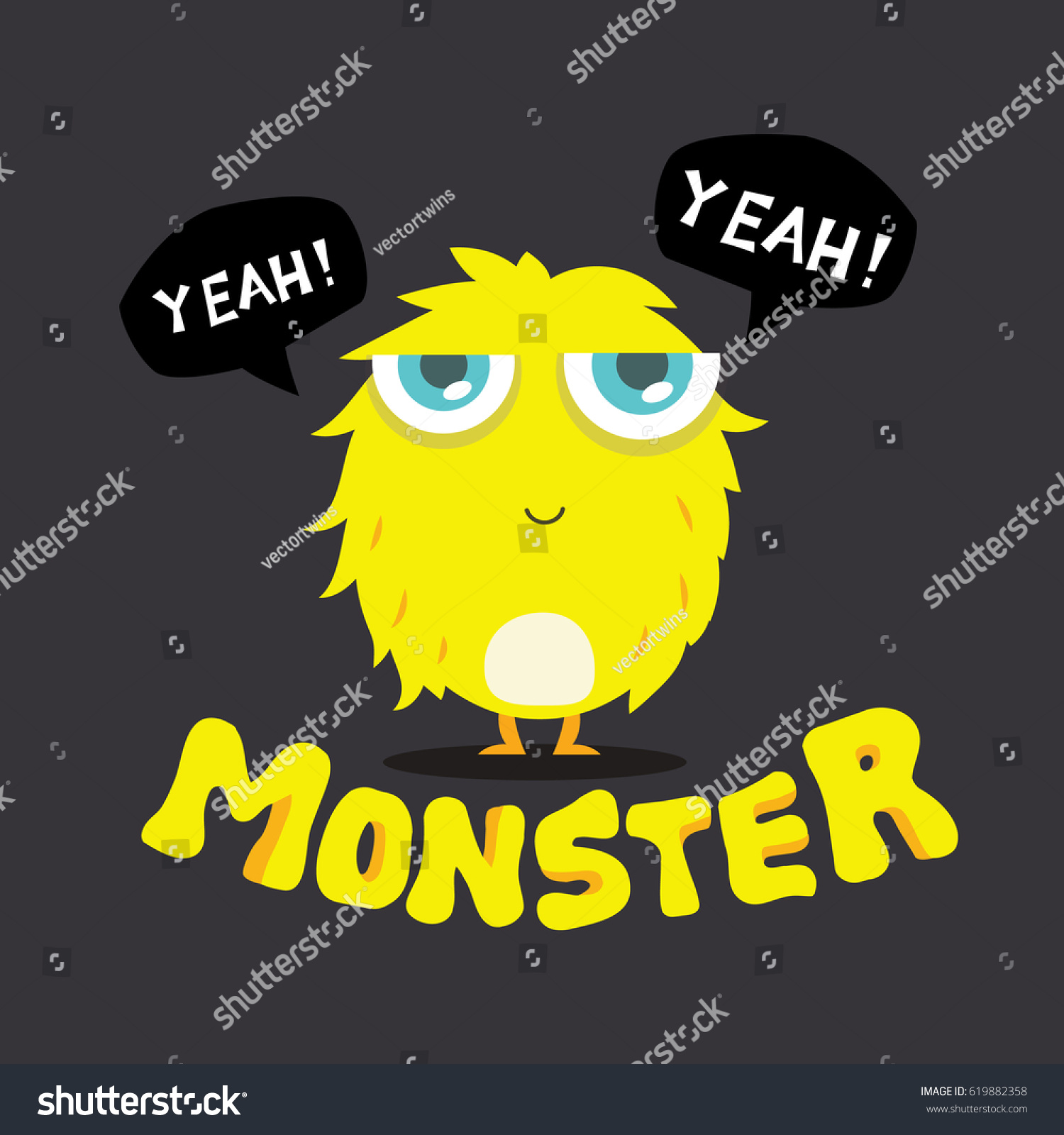 Cute Monster Kids Logo Template #619882358