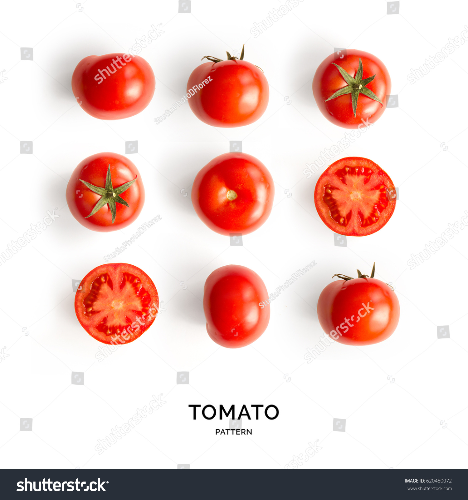 Seamless pattern with tomatoes. Abstract background. Tomato on the white background. #620450072