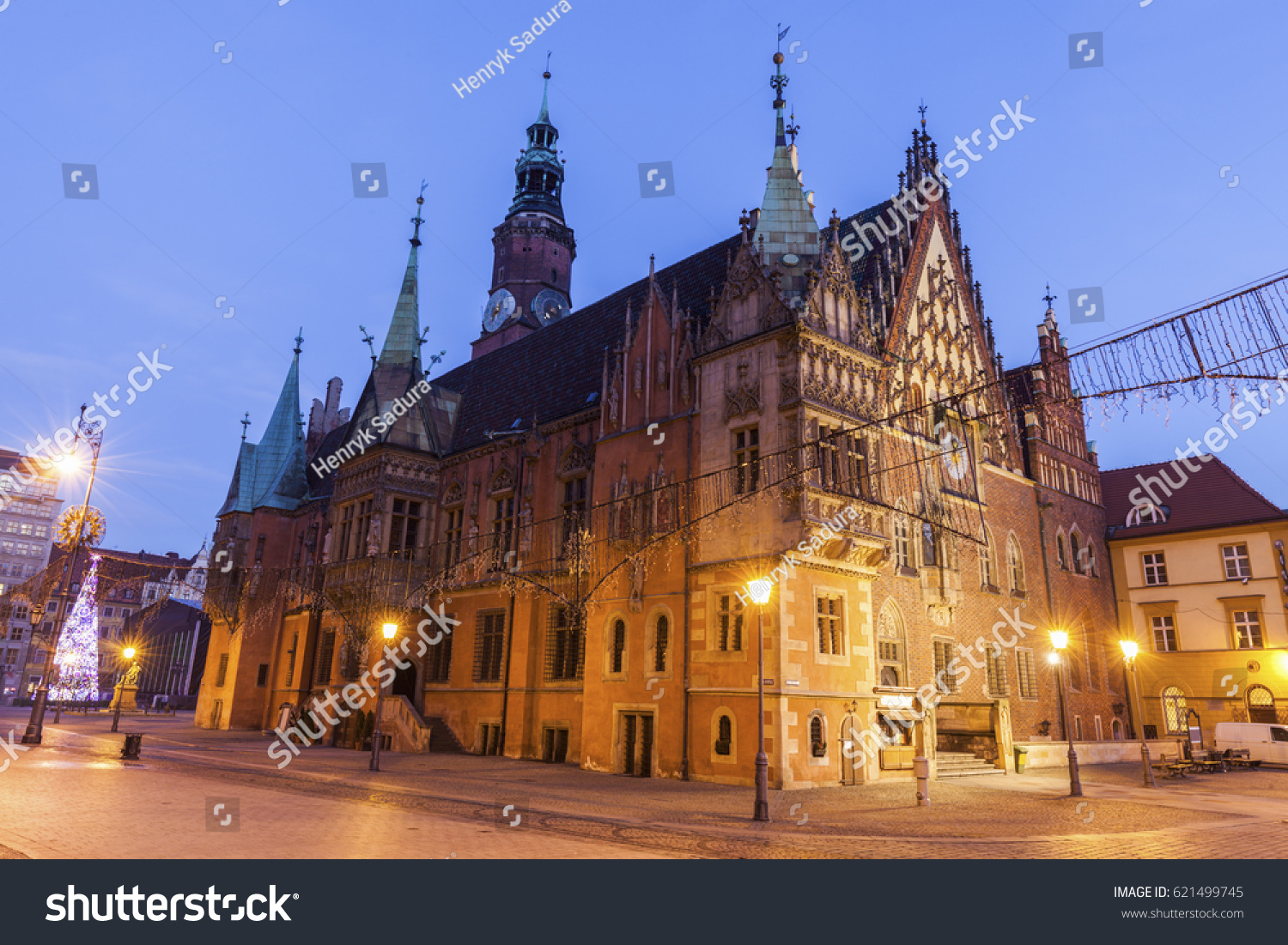 Old City Hall on Market Square in Wroclaw. Wroclaw, Lower Silesian, Poland. #621499745