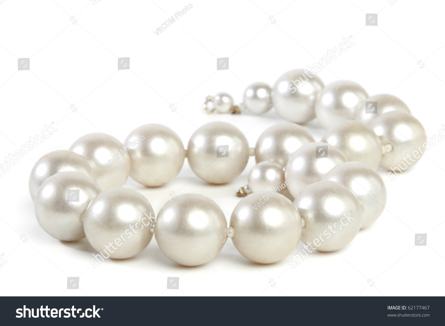Beads from pearls, on a white background #62177467
