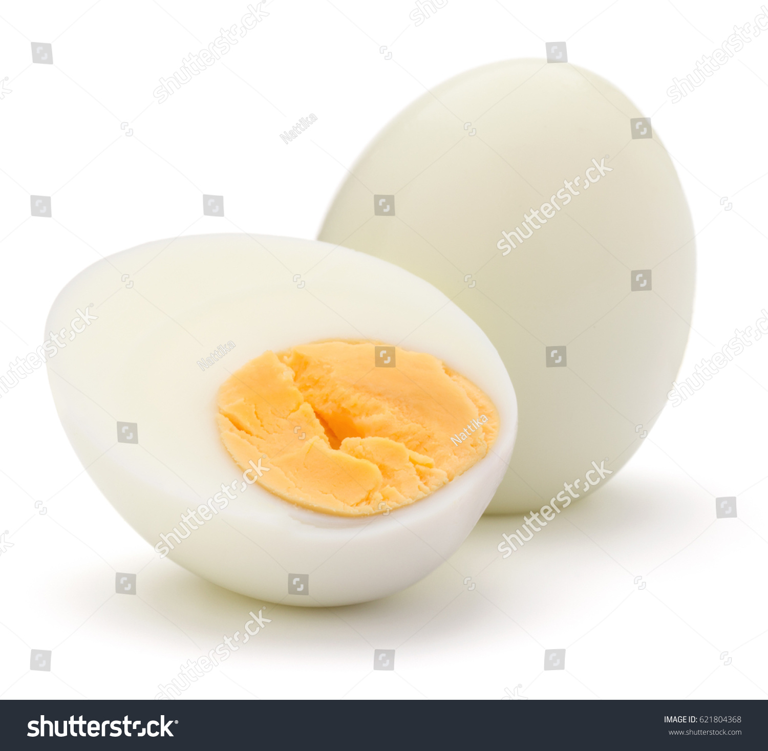 boiled egg isolated on white background cutout #621804368