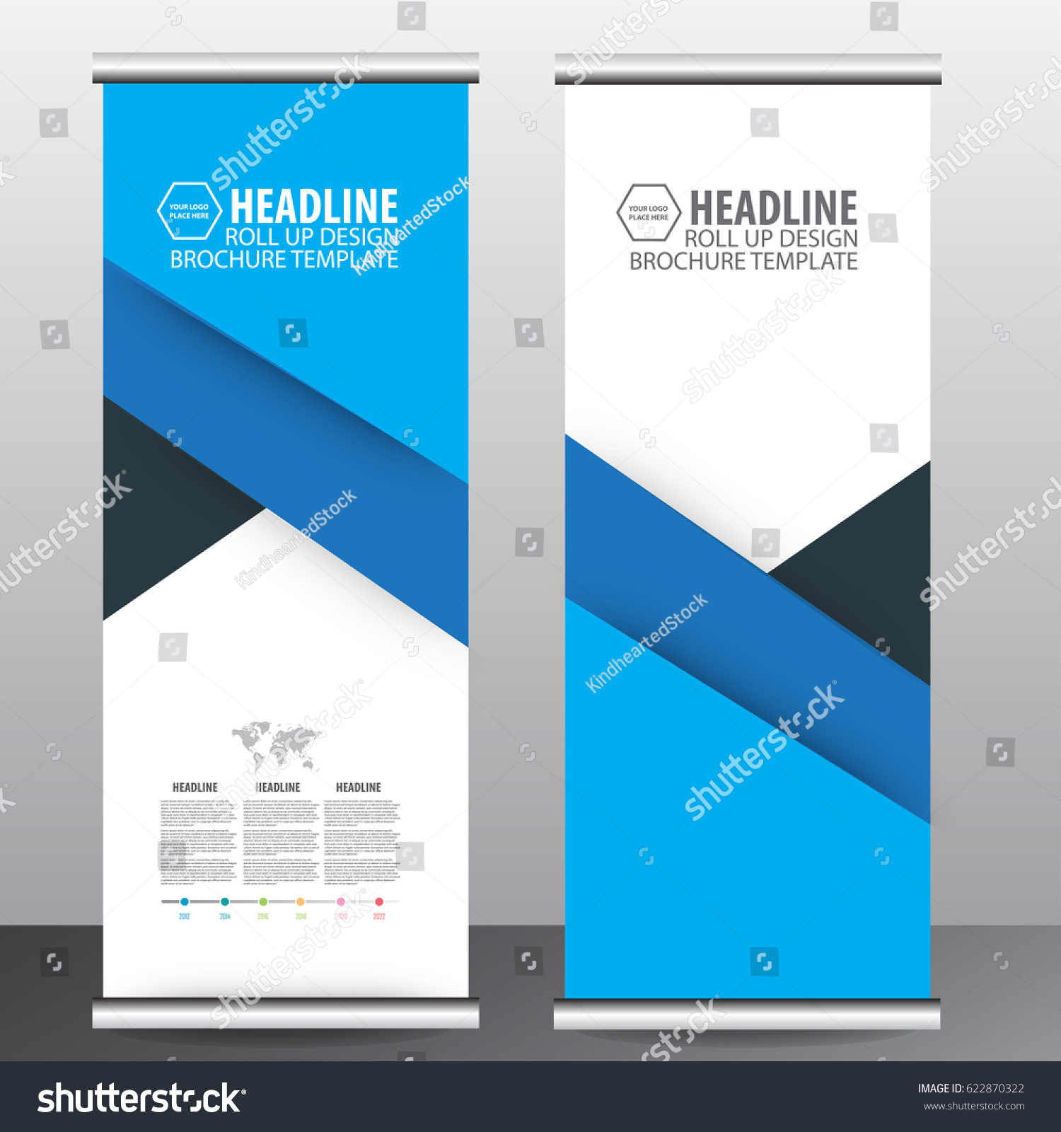 blue roll up business brochure flyer banner design vertical template vector, cover presentation abstract geometric background, modern publication x-banner and flag-banner,carpet design #622870322