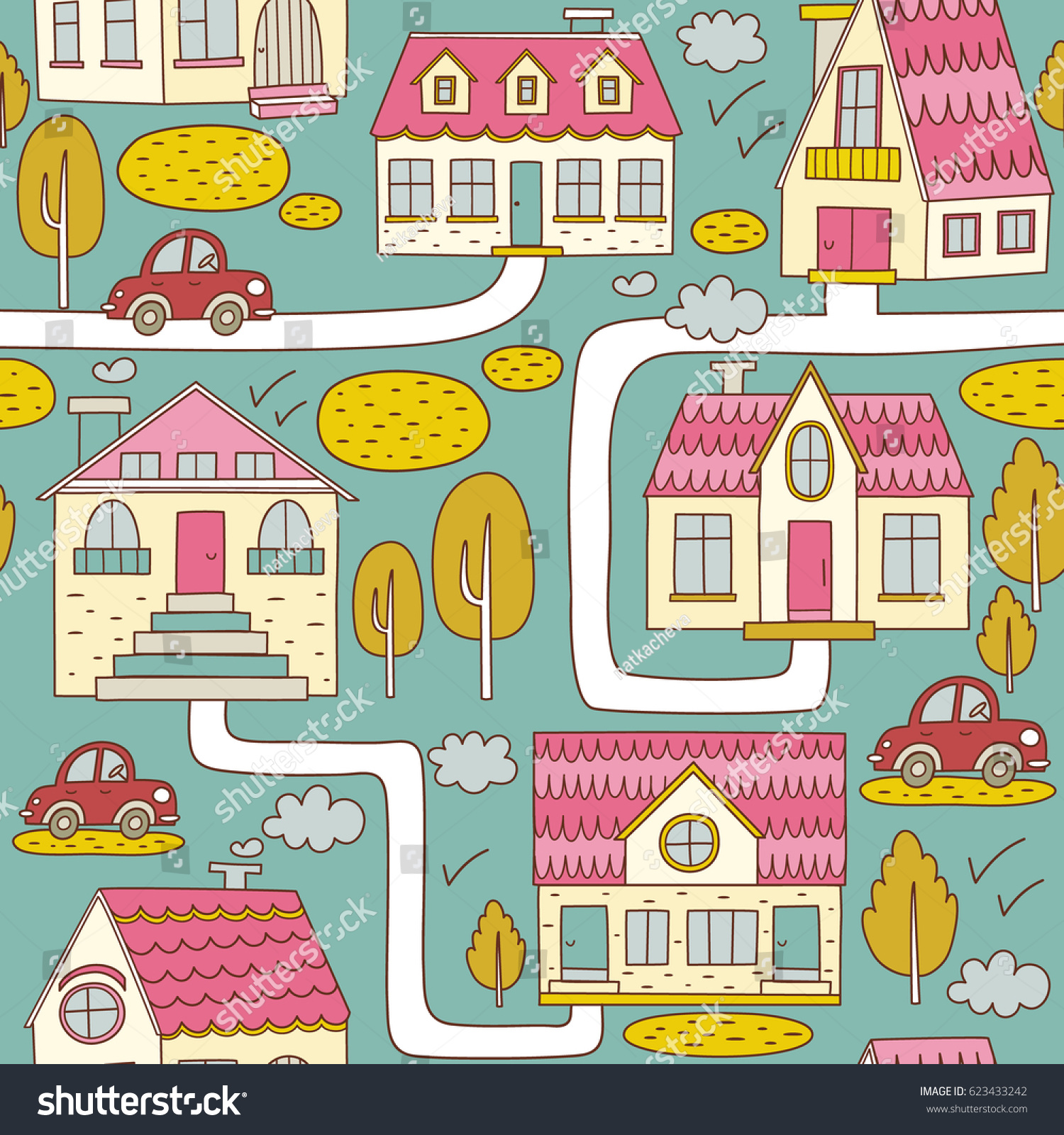 Seamless city pattern. City background. - Royalty Free Stock Vector ...