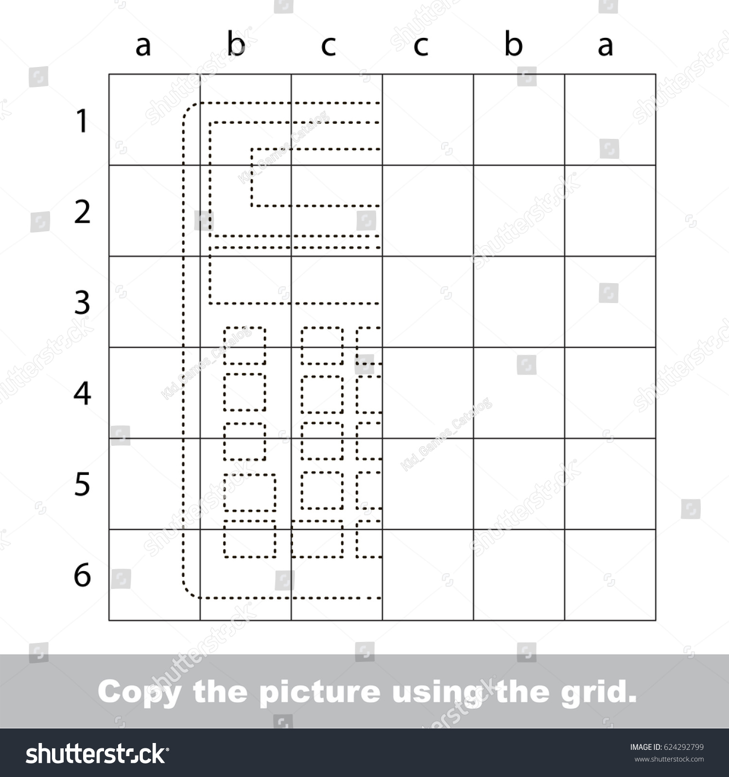 Calculator. Dot to dot educational game for kids Royalty Free Stock