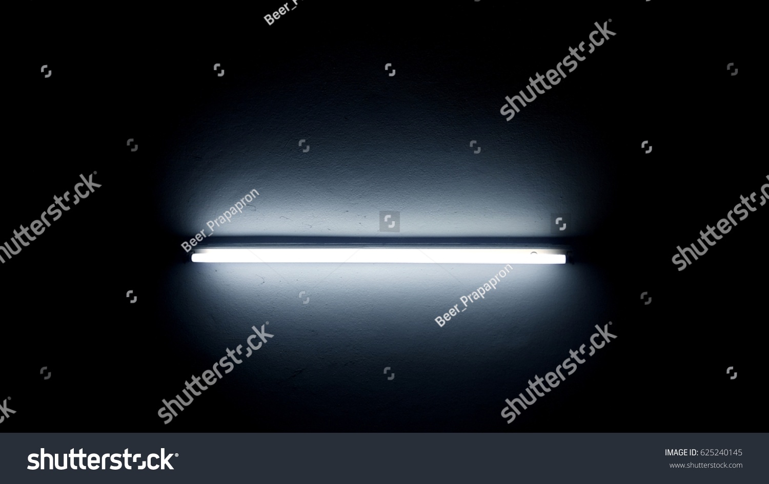 Neon light in dark room #625240145
