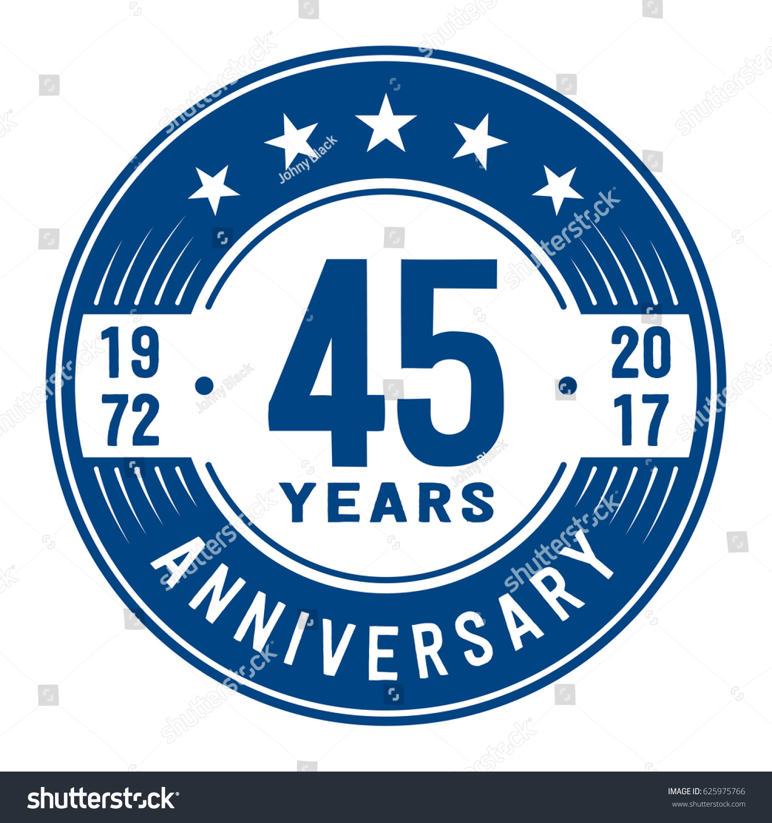 45 years anniversary logo template. Vector and - Royalty Free Stock ...