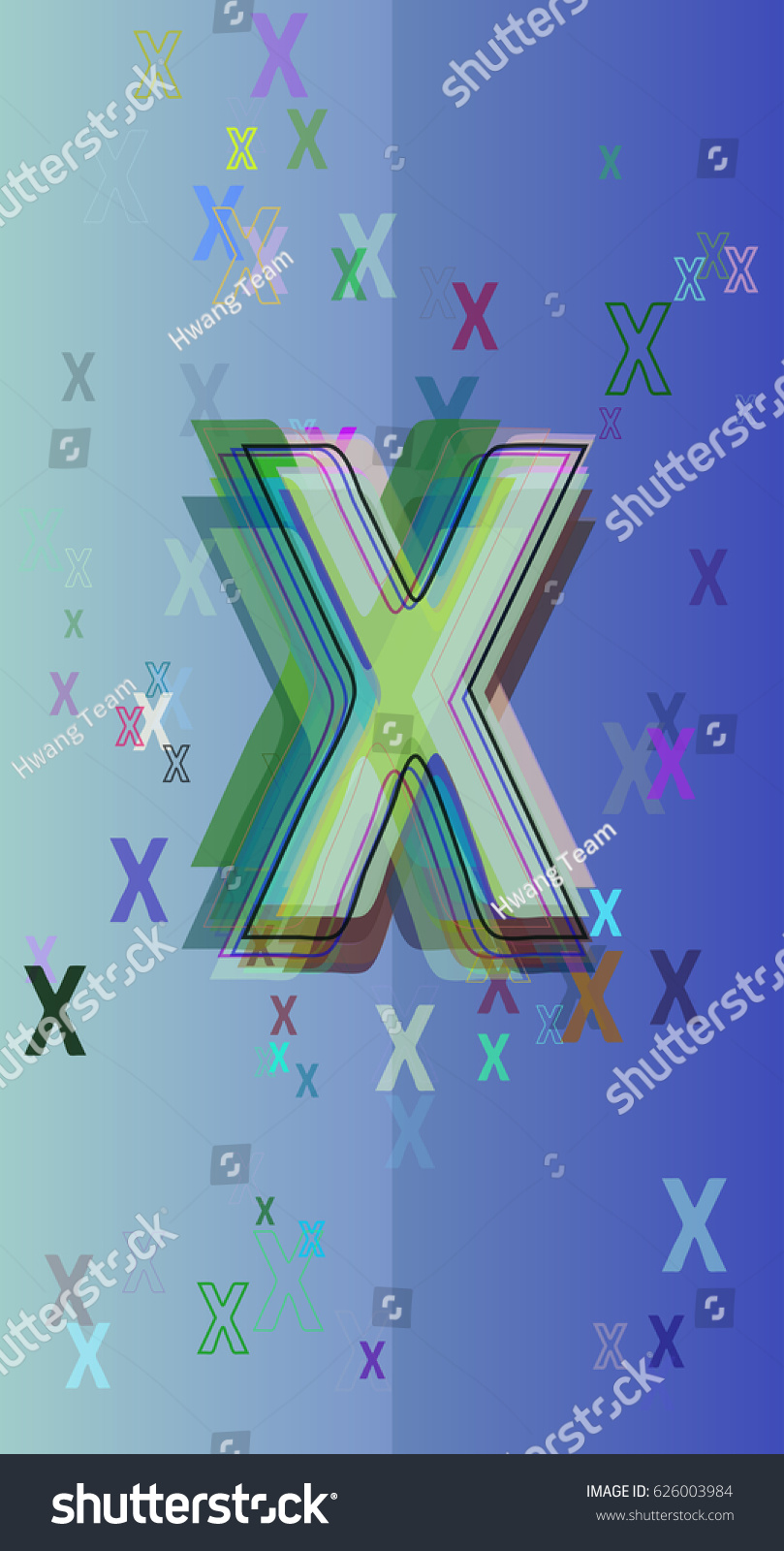 Alphabet X Vector Background Royalty Free Stock Vector 626003984