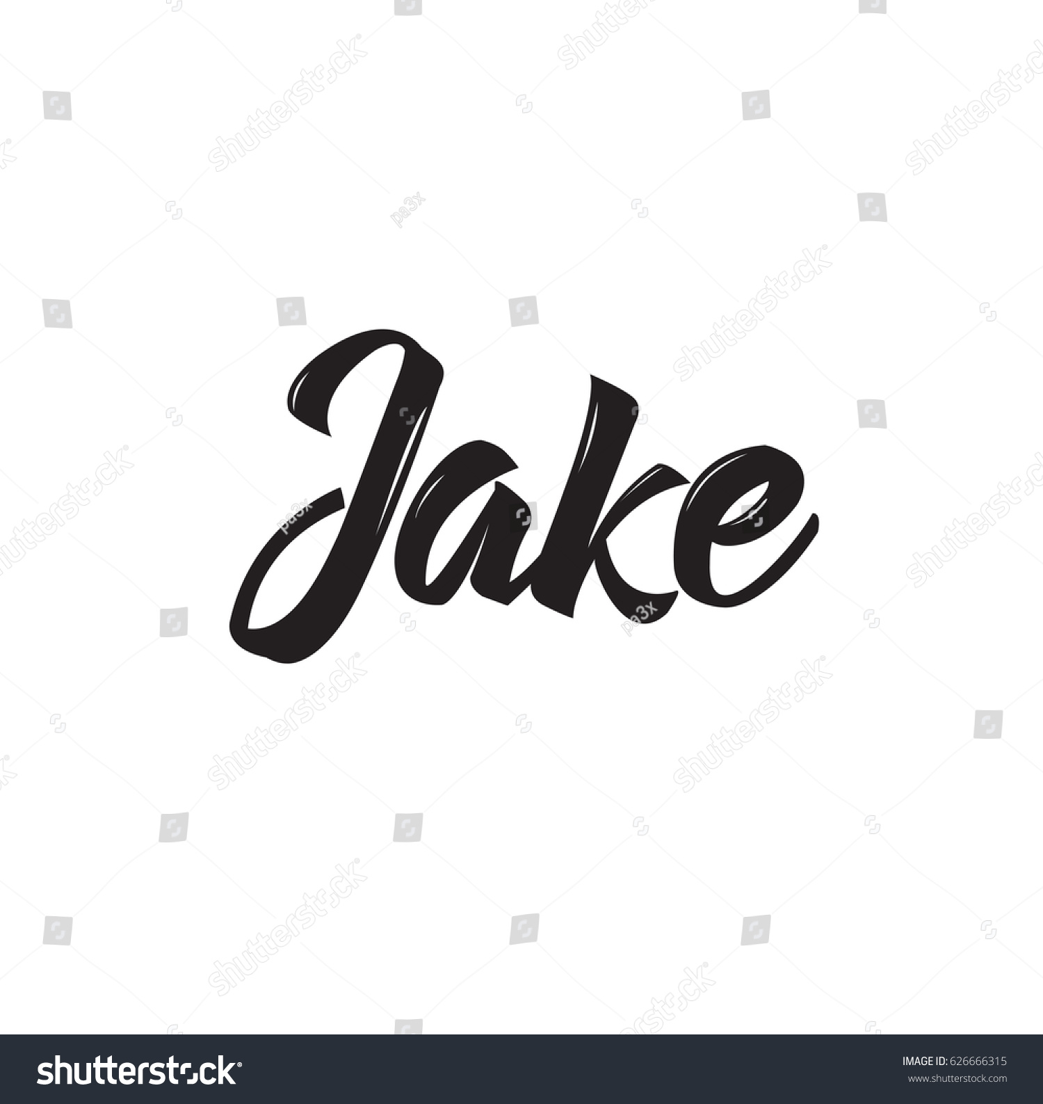 jake, text design. Vector calligraphy. - Royalty Free Stock Vector ...