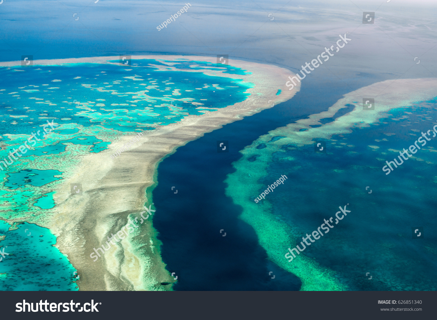Aerial view of the Great Barrier Reef #626851340