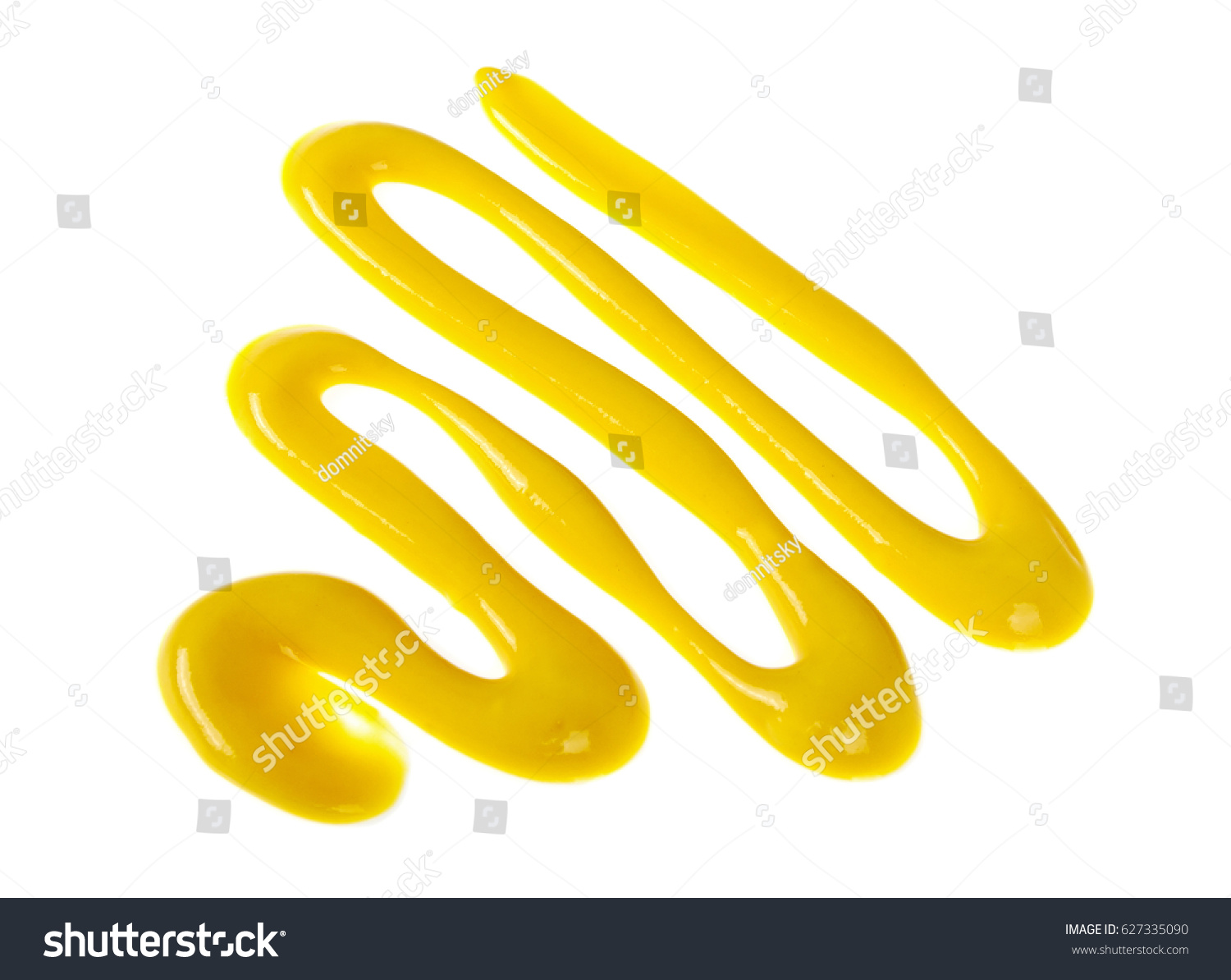 Mustard sauce on a white background #627335090