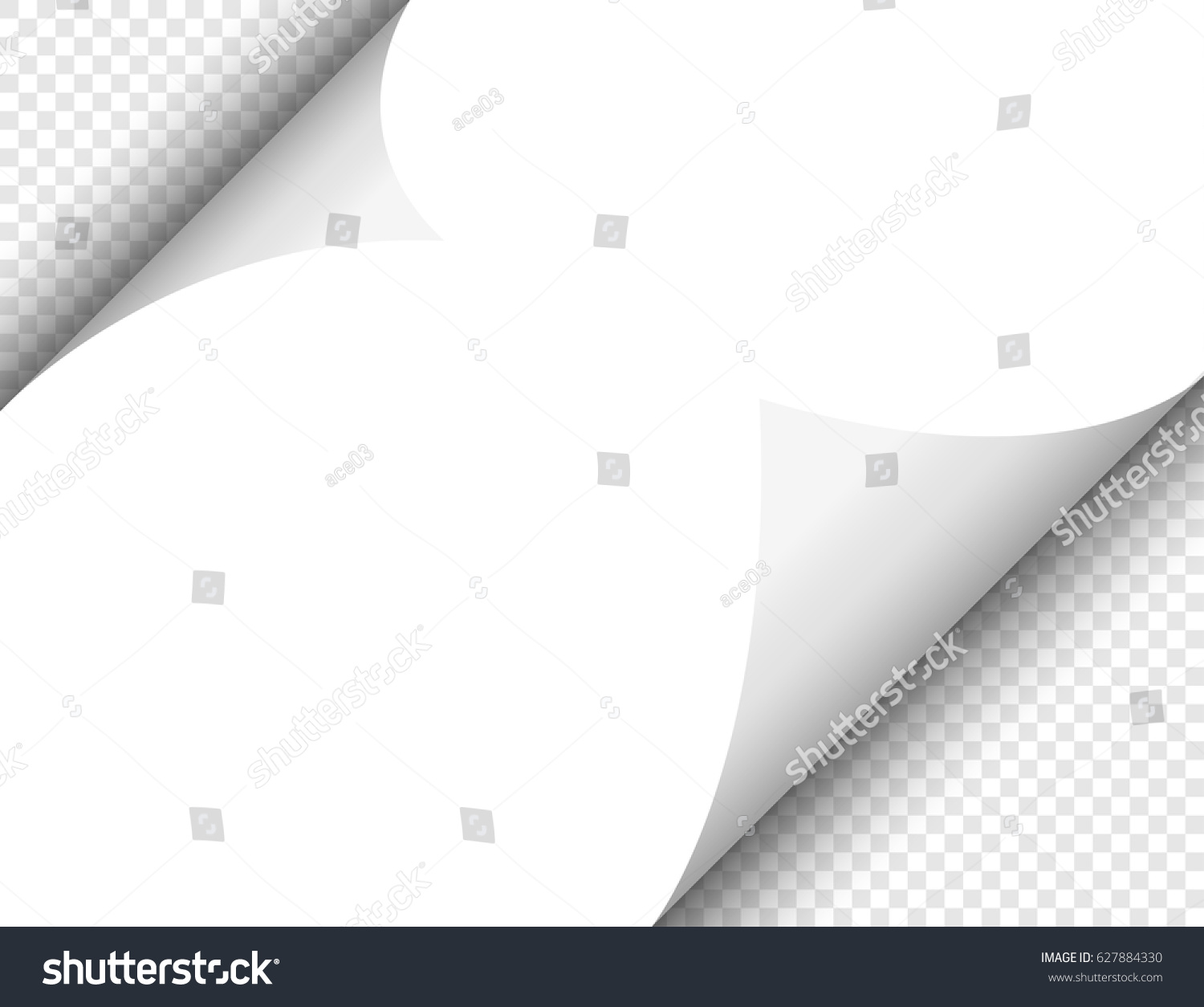 Realistic blank sheet of paper with curled - Royalty Free Stock Vector ...