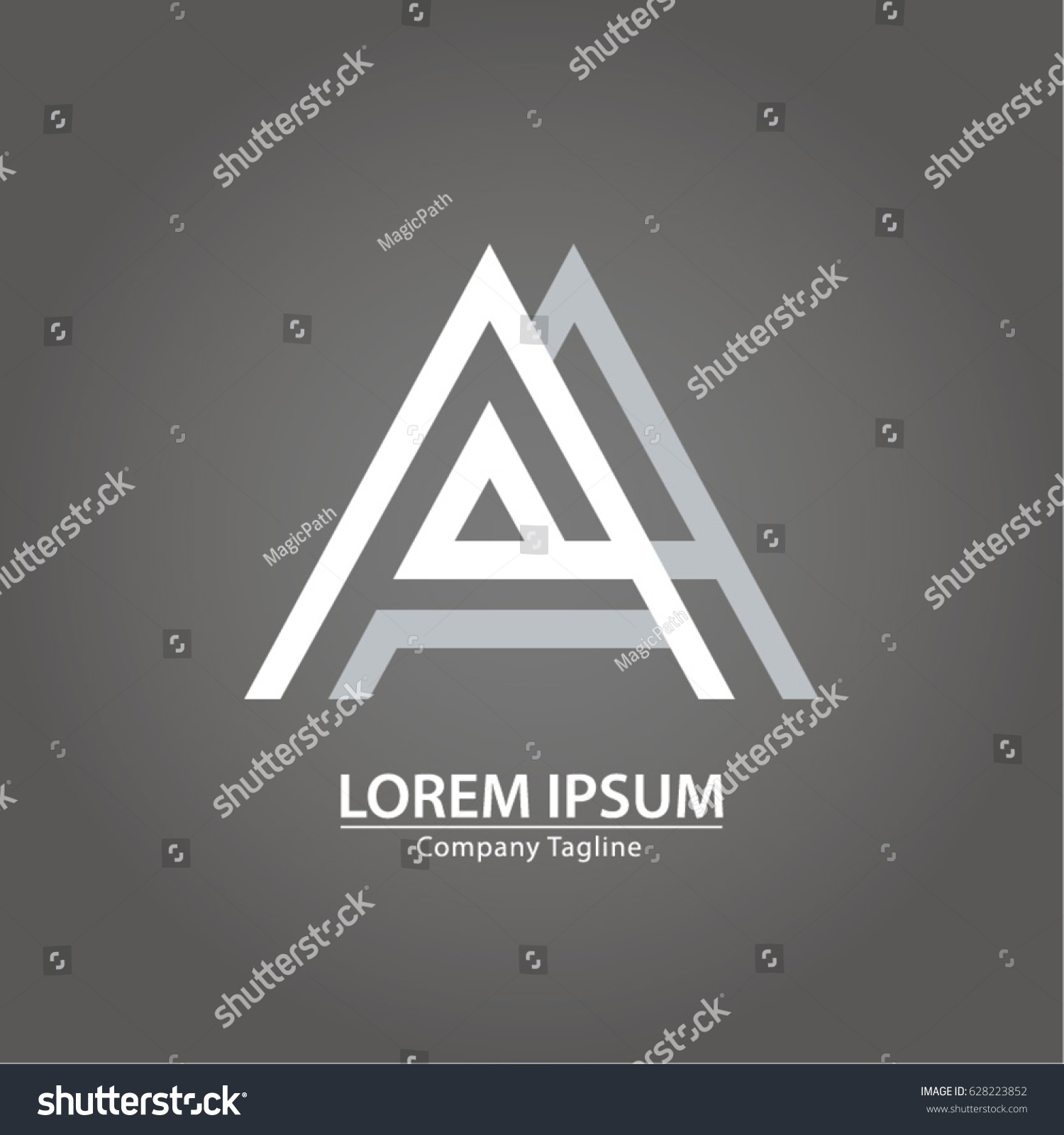 Logo combinations Letter A and A - Royalty Free Stock Vector 628223852 ...