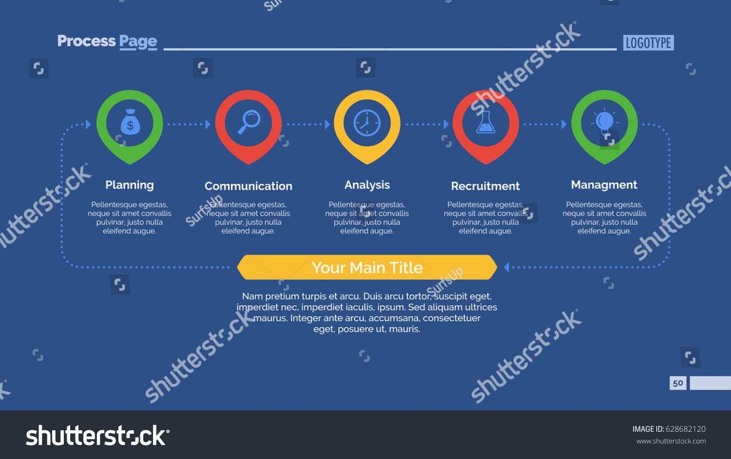 Five Elements Cycle Slide Template - Royalty Free Stock Vector ...