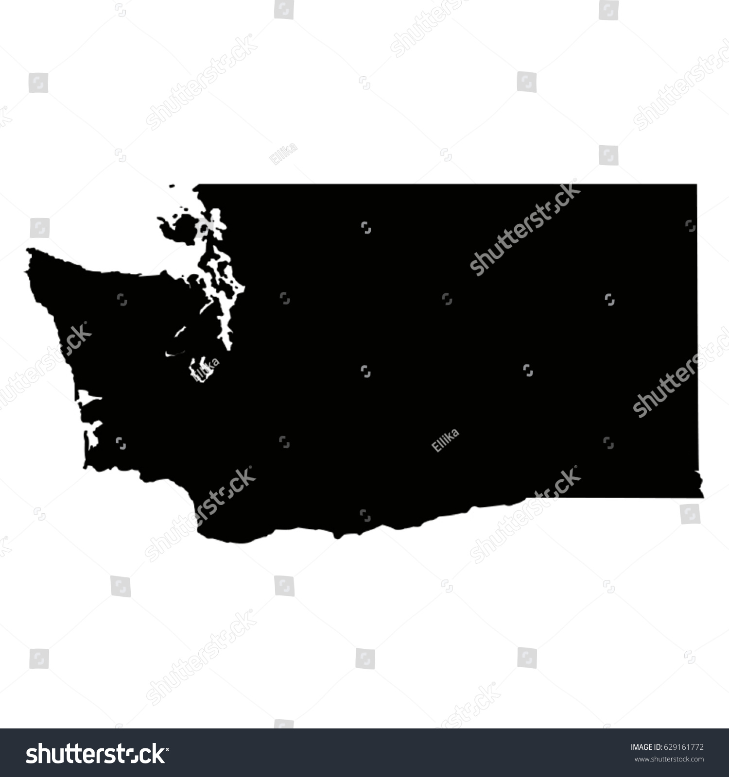 Washington map, vector illustration - Royalty Free Stock Vector ...