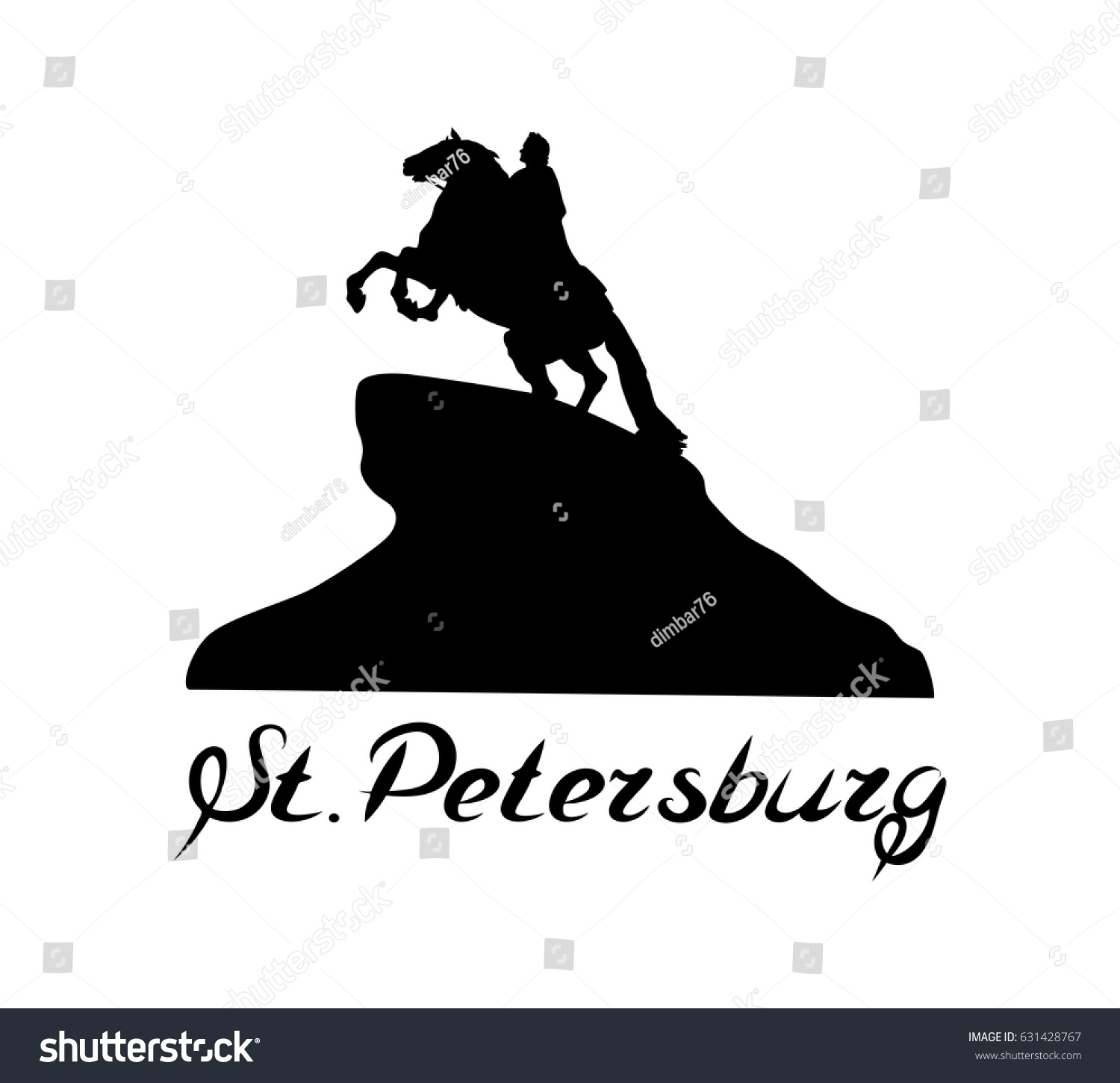 Monument to Peter the first - Bronze Horseman. - Royalty Free Stock ...