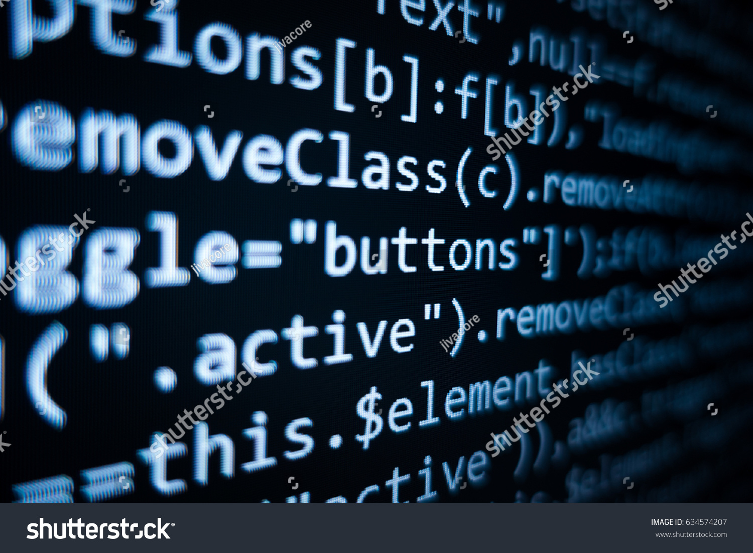 Software source code. Programming code. Programming code on computer screen. Developer working on program codes in office. Source code photo. Technology background. #634574207