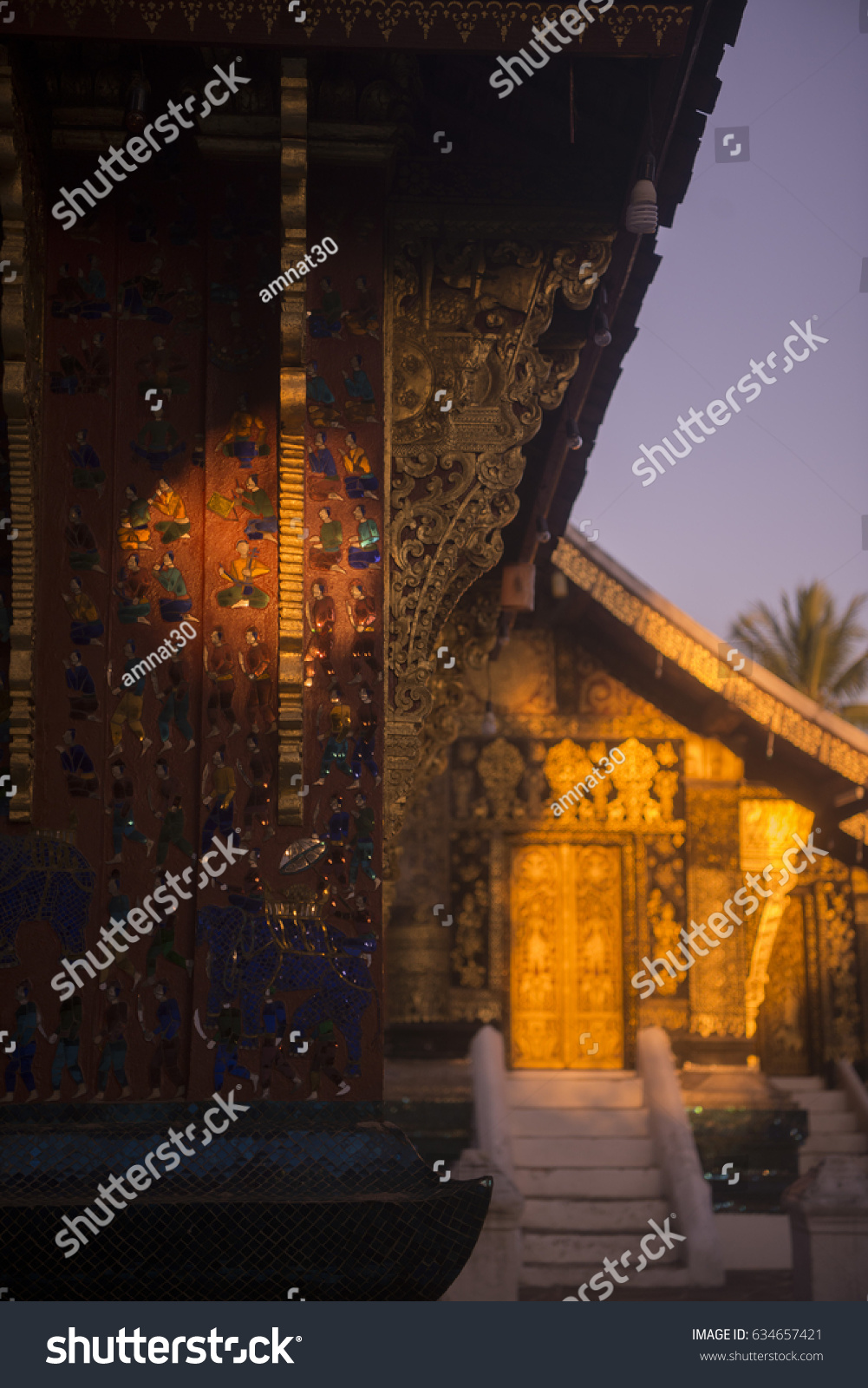 the wat xieng thong in the town of Luang Prabang in the north of Laos in Southeastasia. #634657421