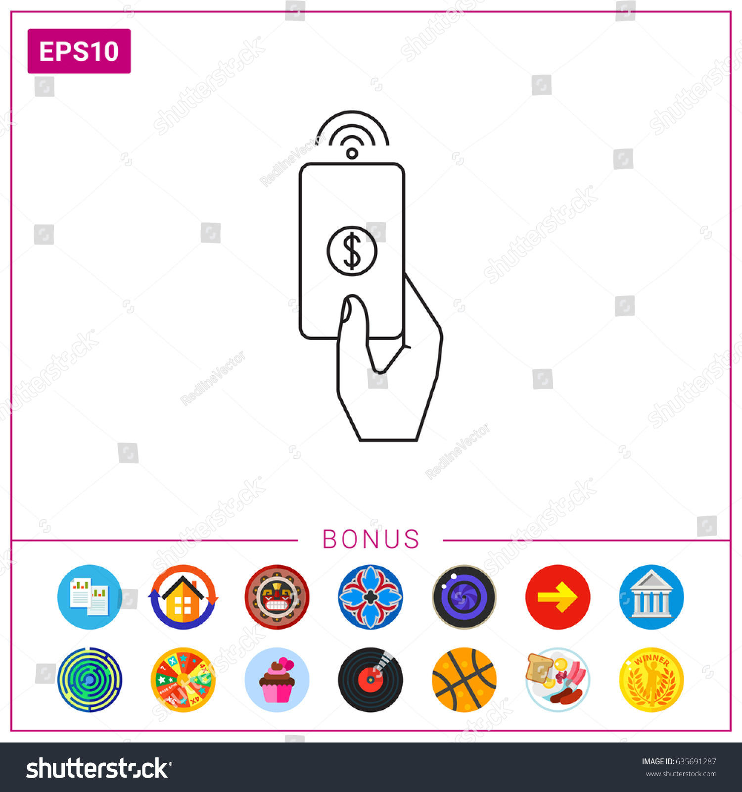 Using proximity card - Royalty Free Stock Vector 635691287 - Avopix.com