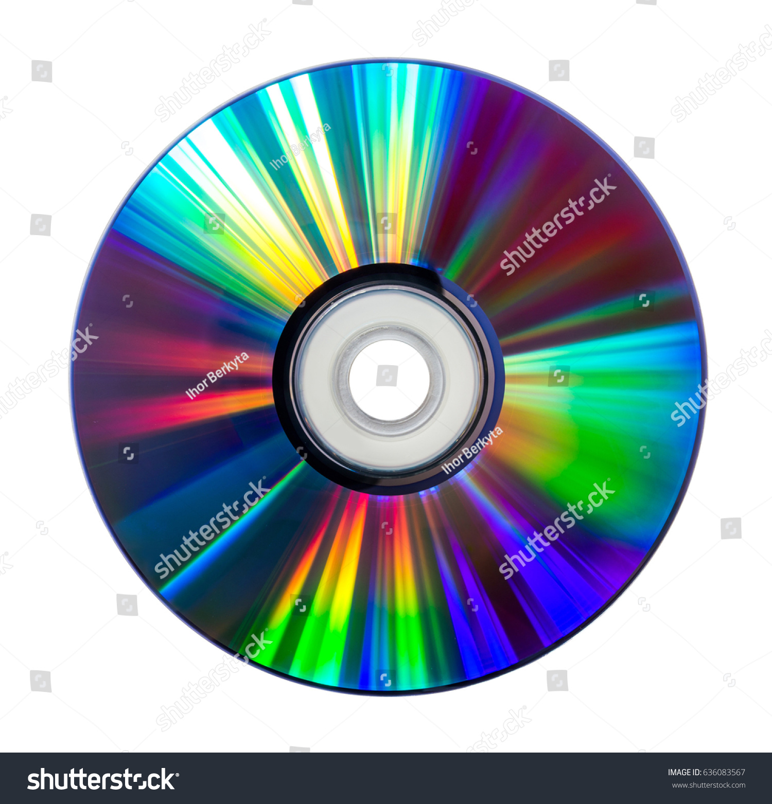 Colorful compact disc isolated on a white background #636083567