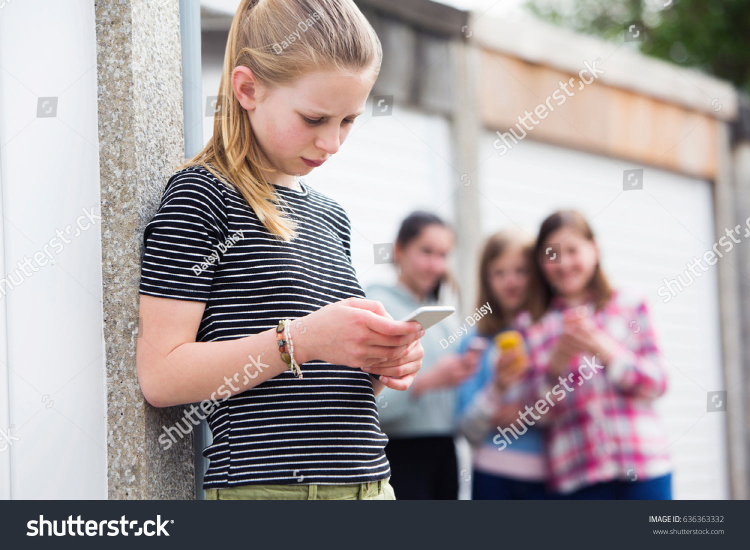 Pre Teen Girl Being Bullied By Text Message #636363332