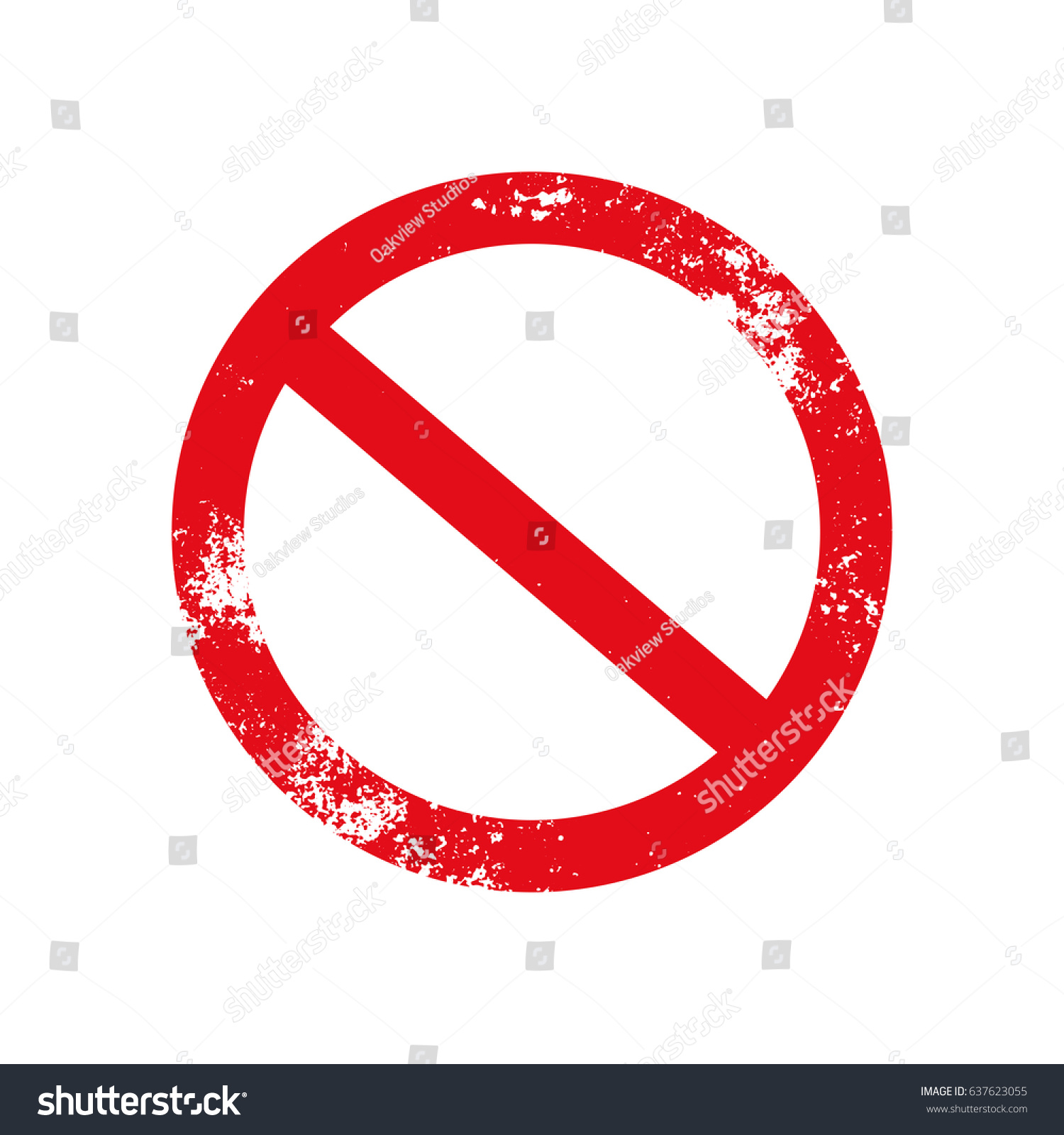 Prohibited grunge road sign, vector #637623055
