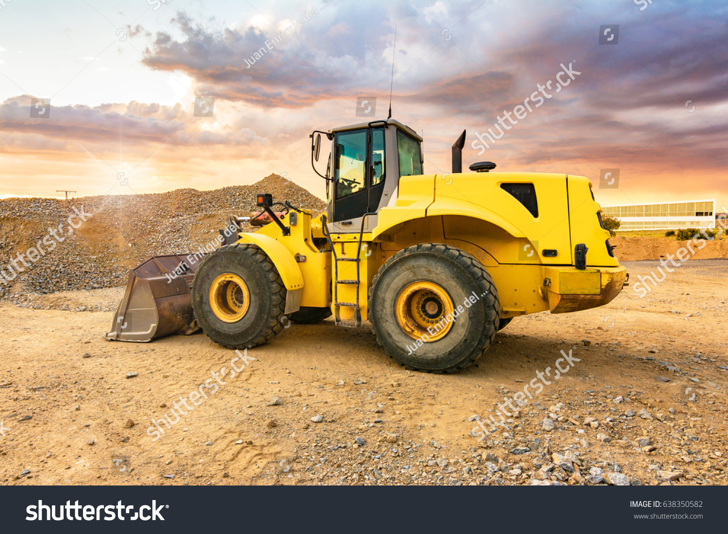 Excavator in the construction of a road #638350582