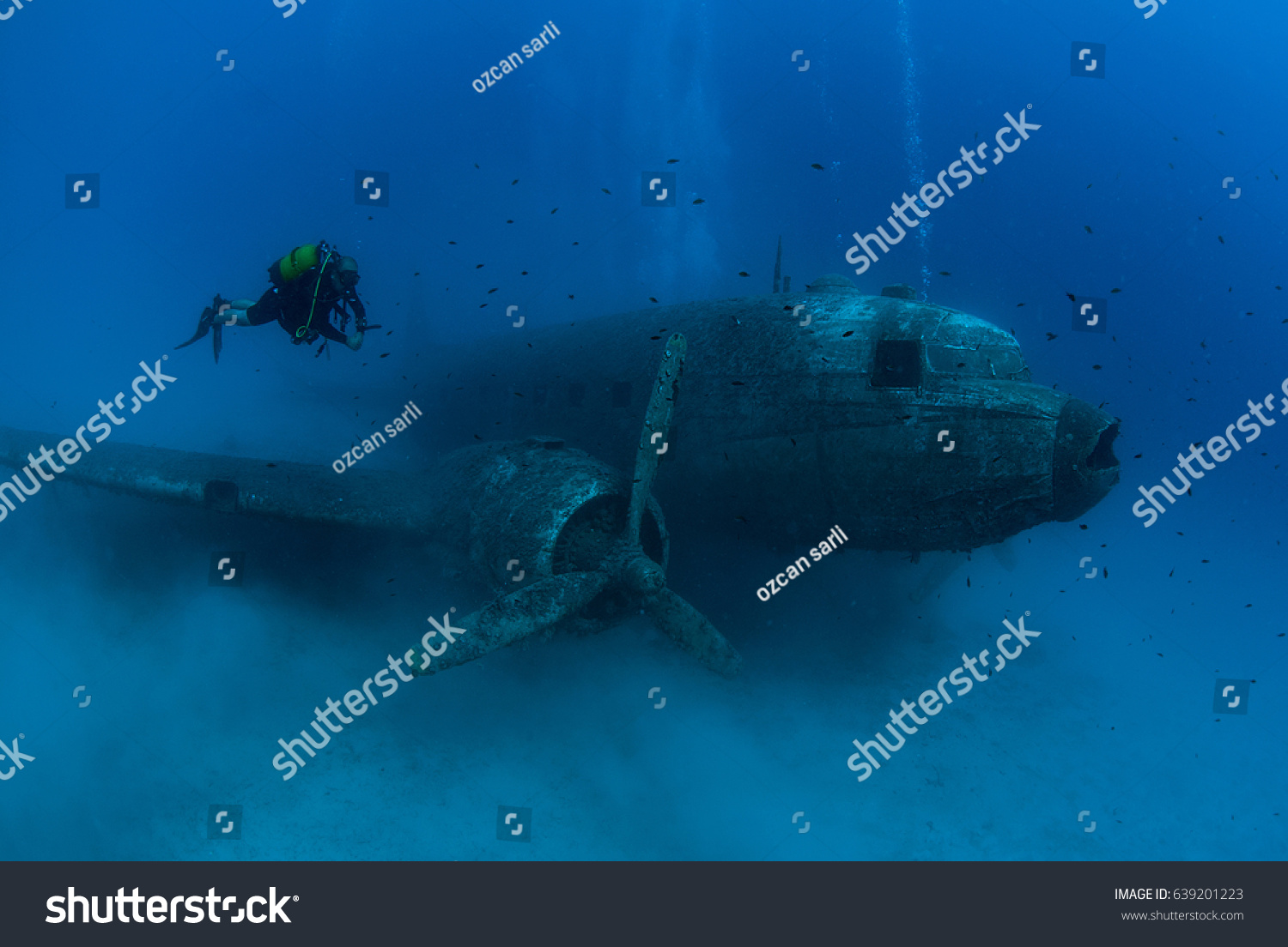 dakota Plane Wreck Underwater  #639201223