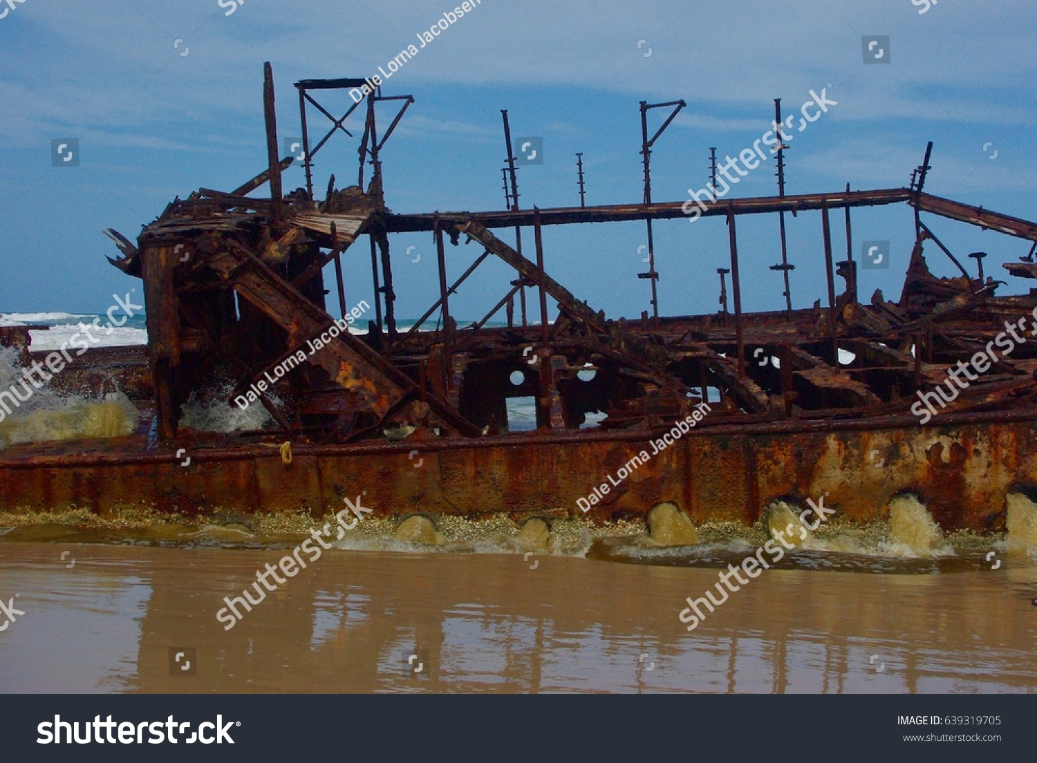 Shipwreck Fraser Island Queensland Australia #639319705