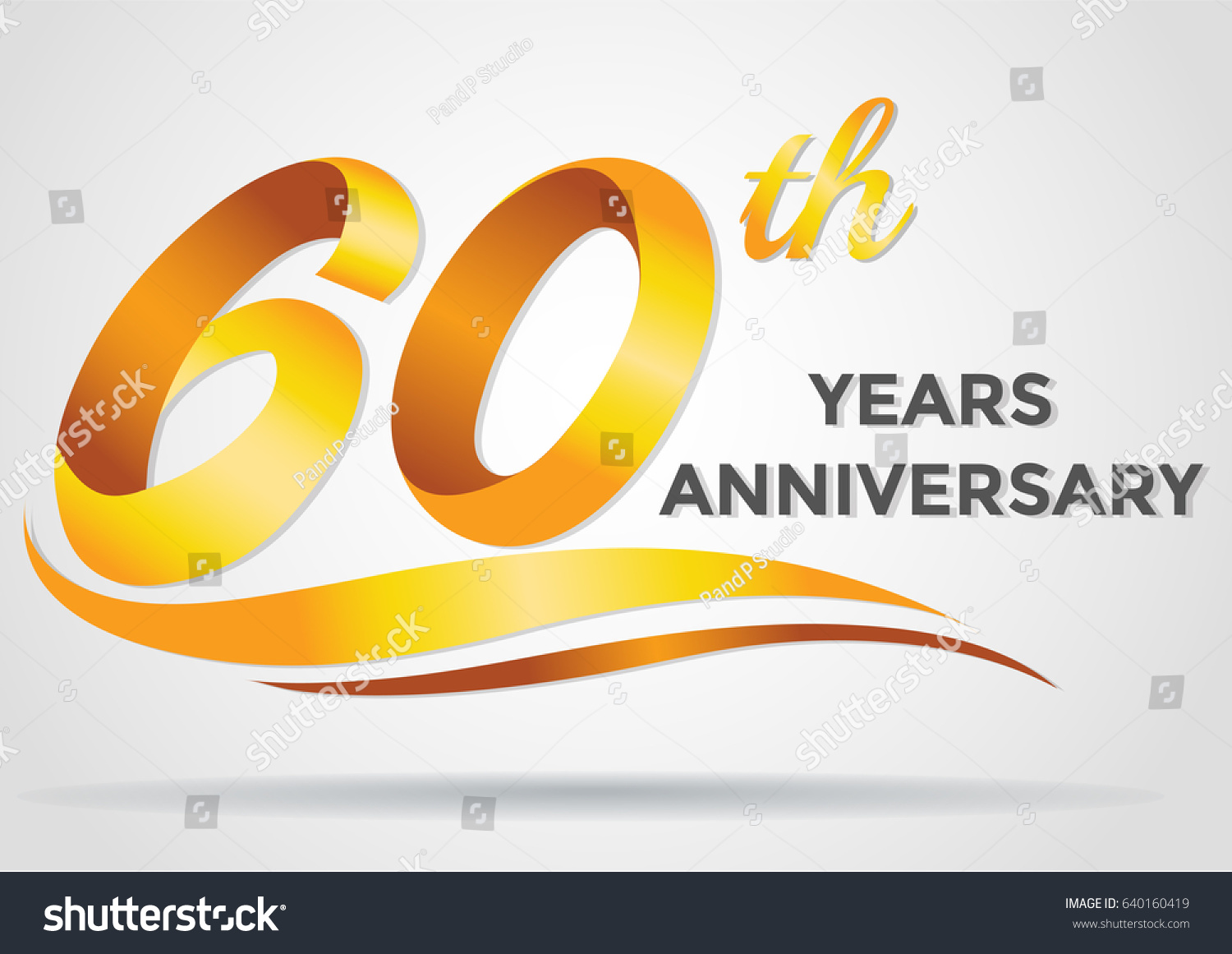 Anniversary emblems 60 anniversary template - Royalty Free Stock Vector ...