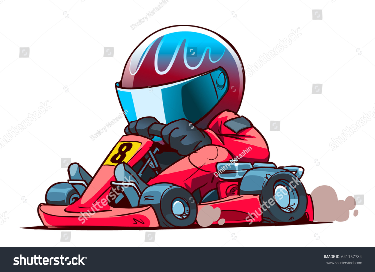 Cartoon Go Kart Racer - Royalty Free Stock Vector 641157784 - Avopix.com