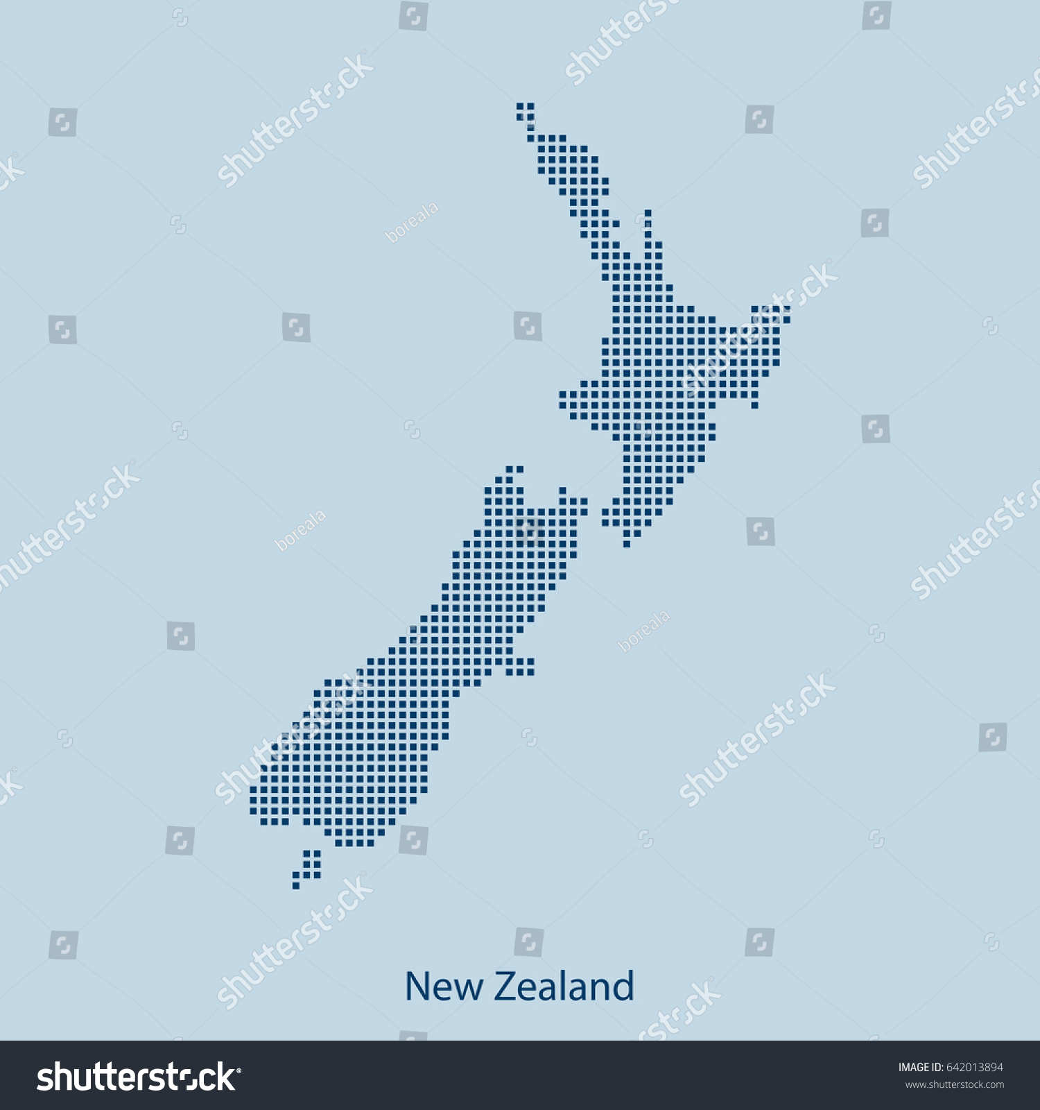 map of New Zealand - Royalty Free Stock Vector 642013894 - Avopix.com