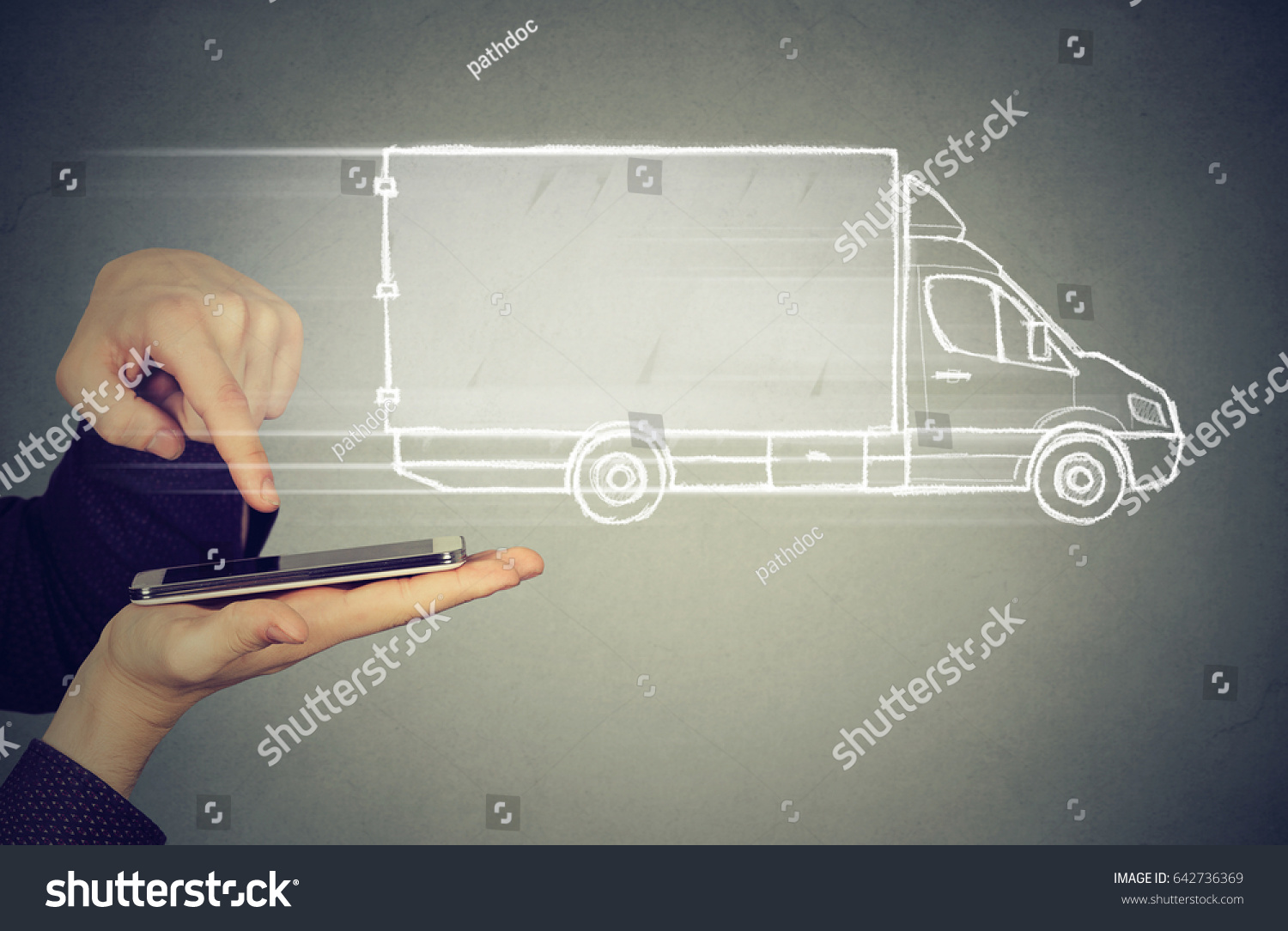 delivery service via modern technology   #642736369