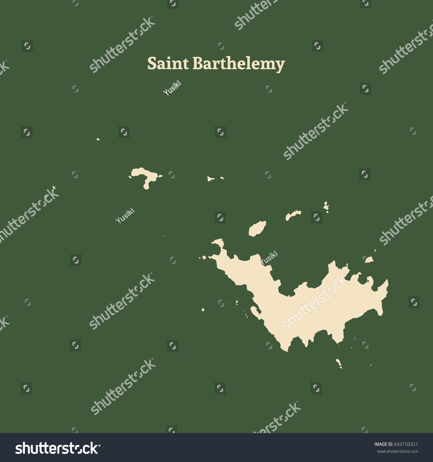 Outline map of Saint Barthelemy. Isolated vector - Royalty Free Stock ...