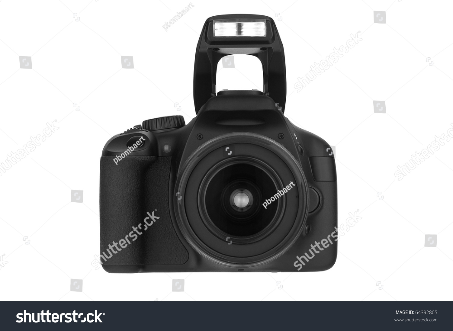 Digital Single Lens Reflex (clipping path) on white background #64392805
