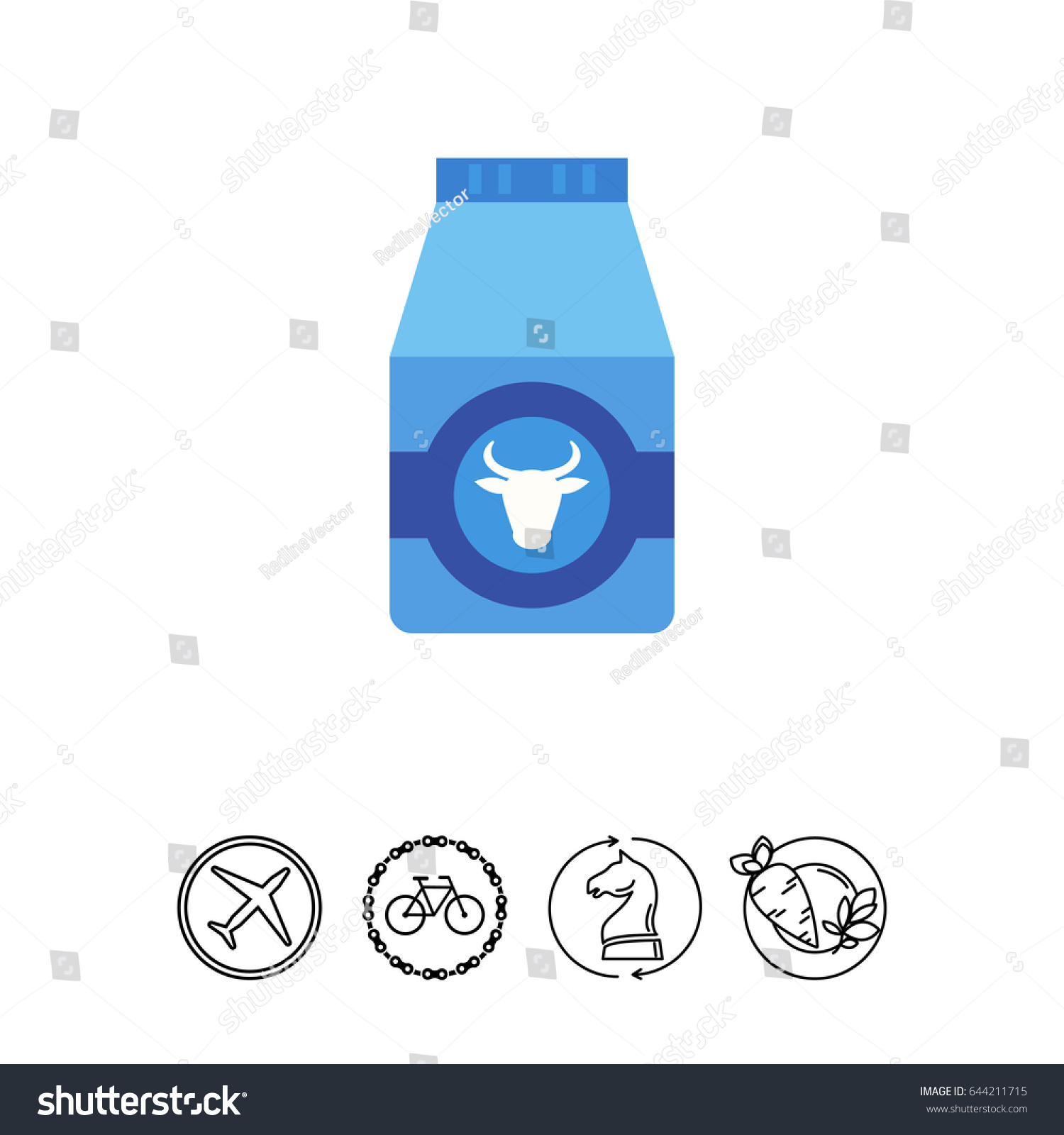 Milk carton icon - Royalty Free Stock Vector 644211715 - Avopix.com