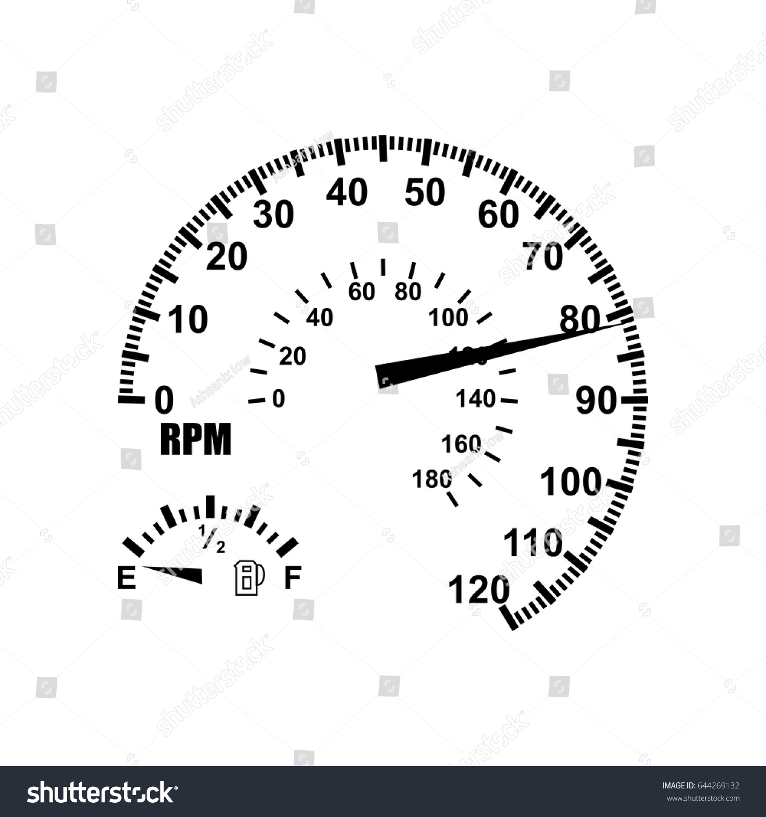 Speedometer as a speed measuring tool of a - Royalty Free Stock Vector ...