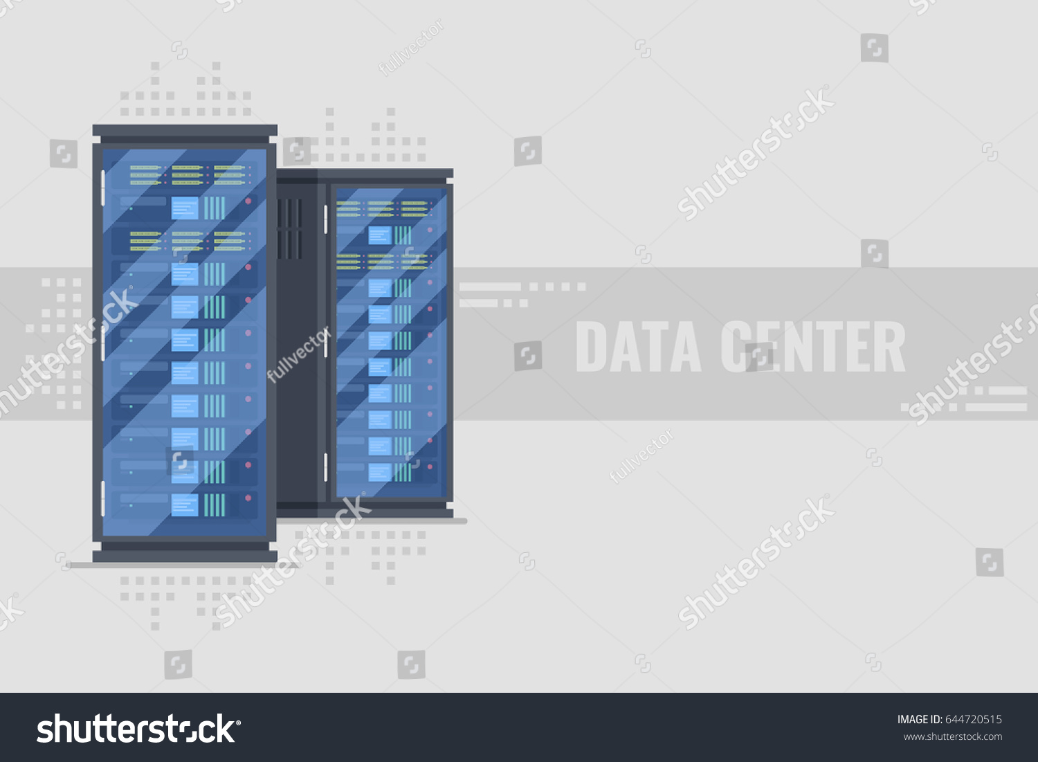 Server Rack Banners Two server rack with server equipmentinside. - Royalty Free Stock ...