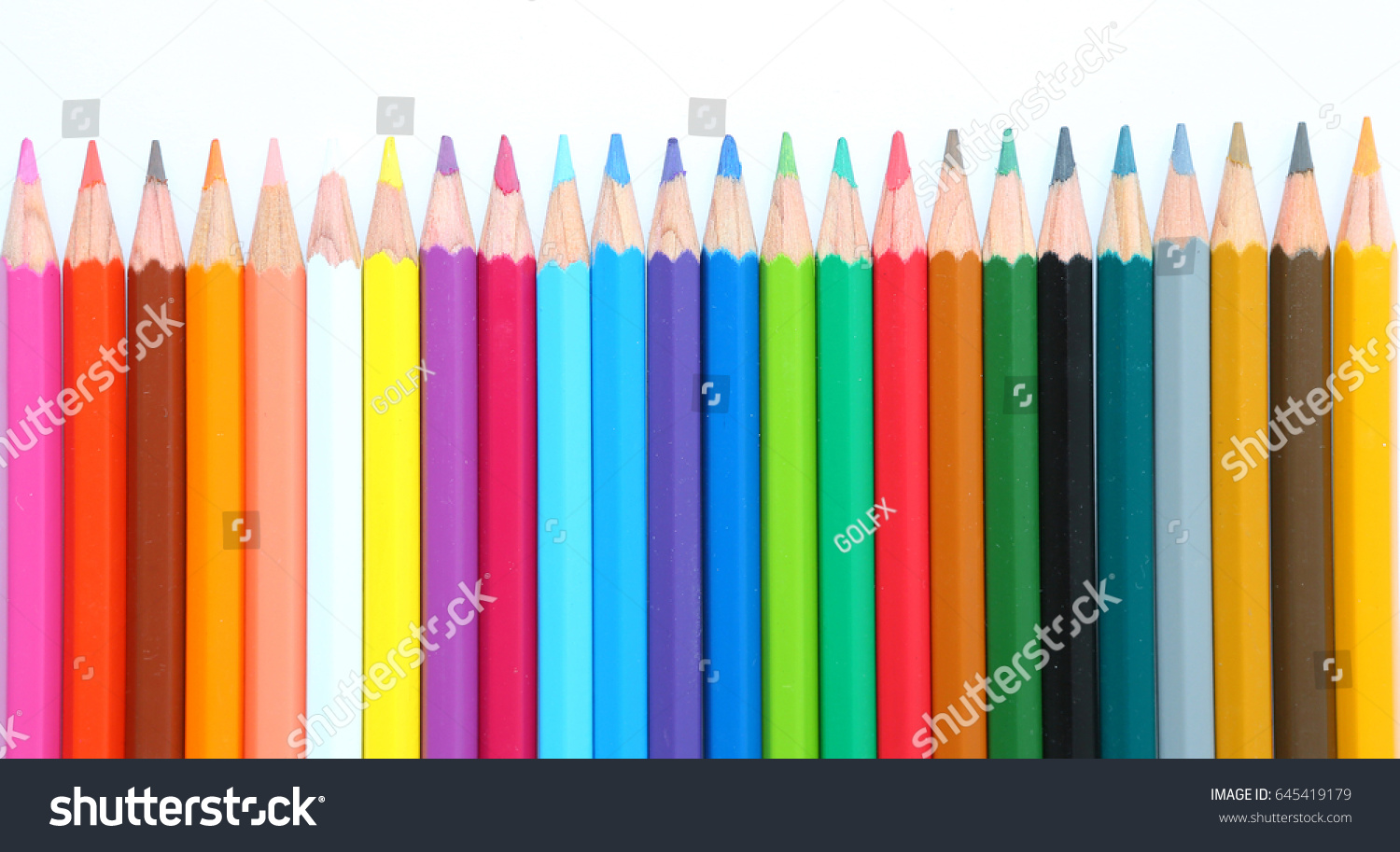 colored pencils on white background #645419179