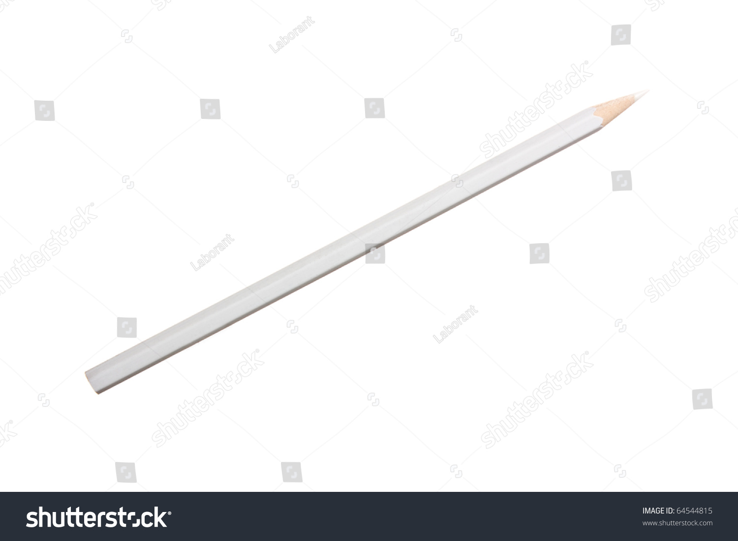 white pencil isolated on a white  background #64544815