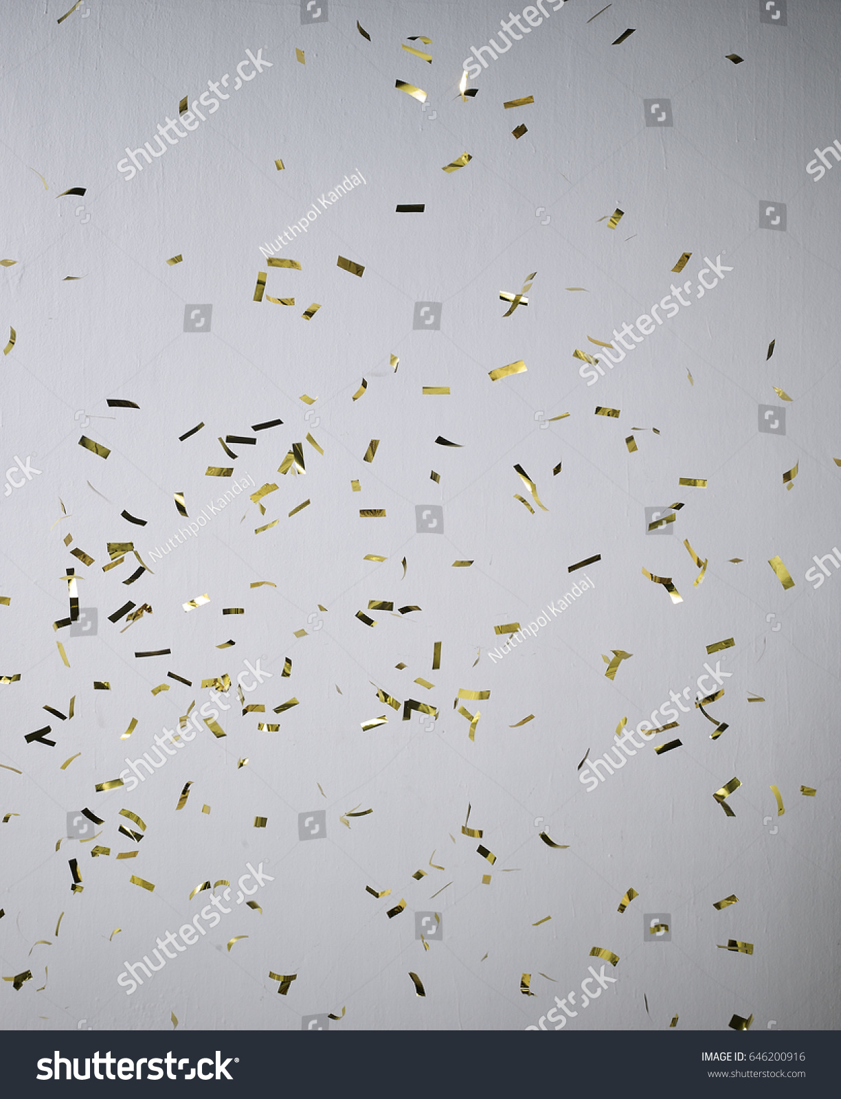 confetti floating on isolated white background #646200916