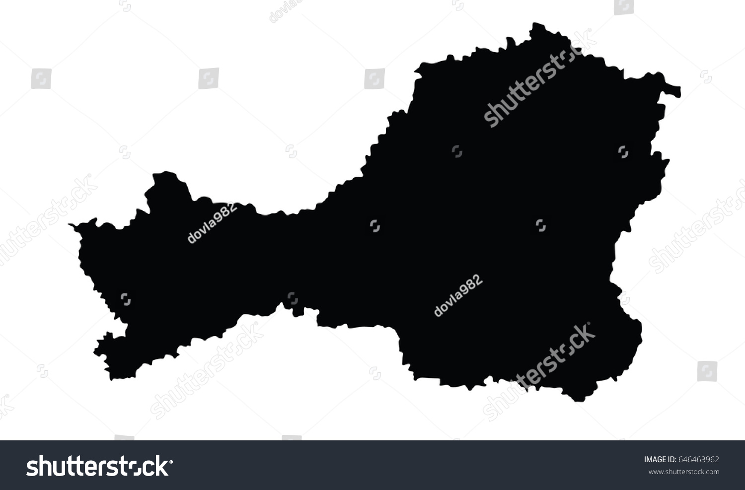 Tuva Republic map vector silhouette illustration - Royalty Free Stock ...