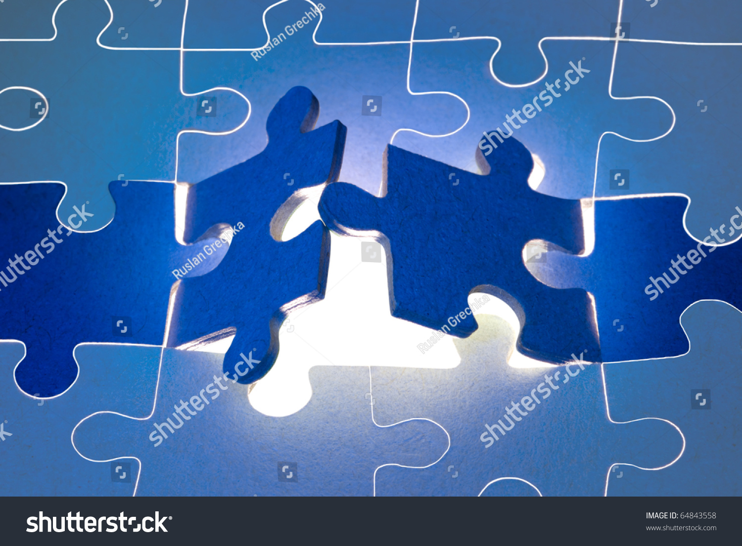 Dark blue puzzles.  It is a metaphor (the beginning; opening; end). #64843558
