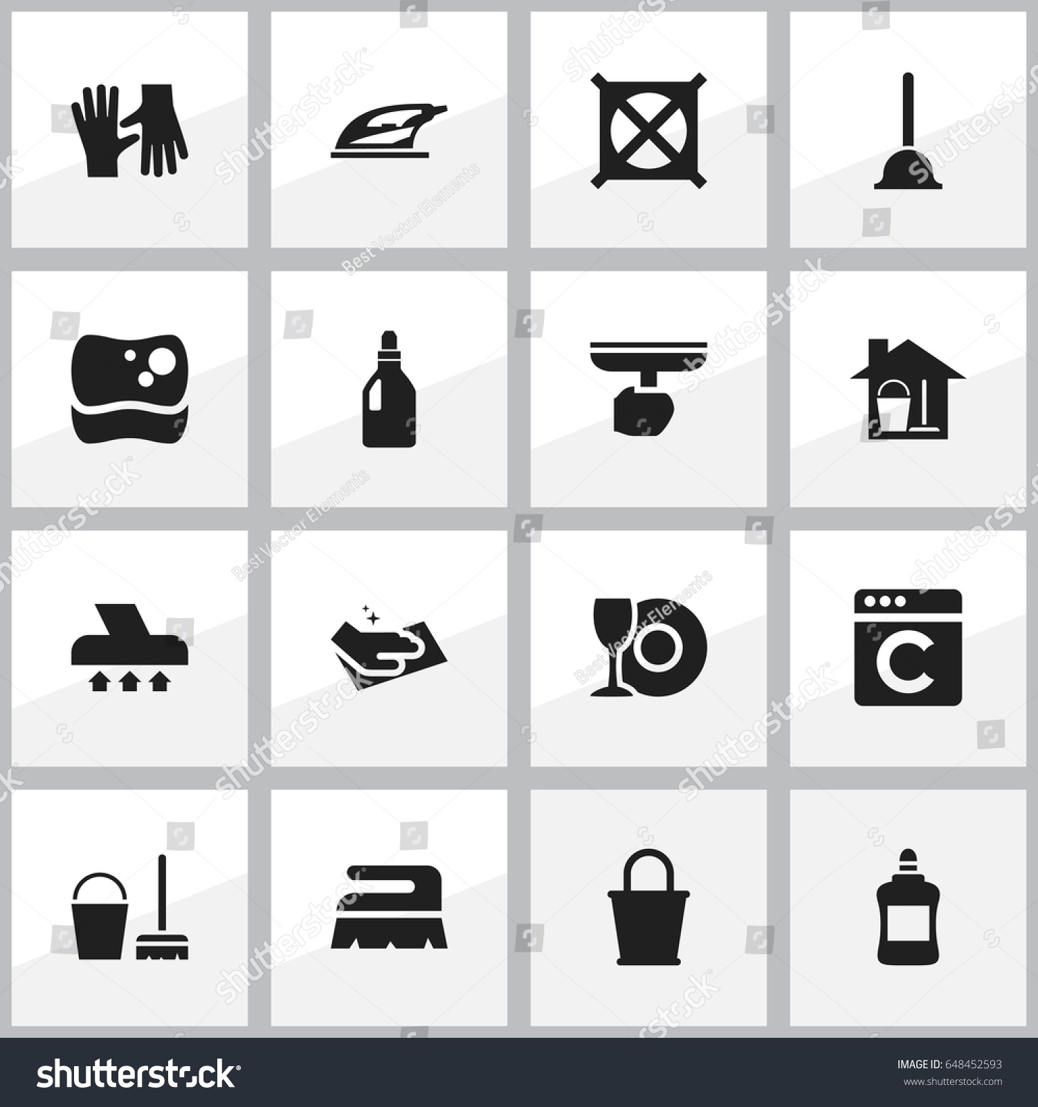 Set Of 16 Editable Dry Cleaning Icons Includes Royalty Free Stock