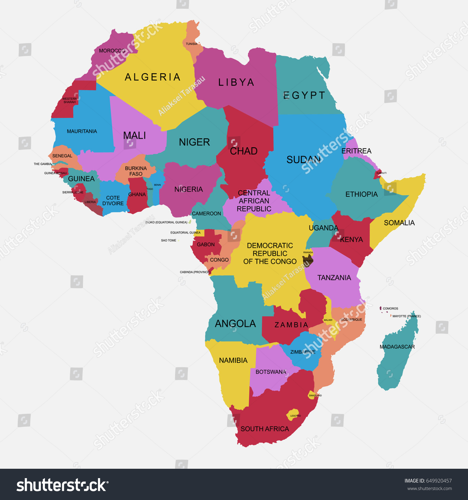 Map Of Africa Vector Illustration Royalty Free Stock Vector 649920457 5848