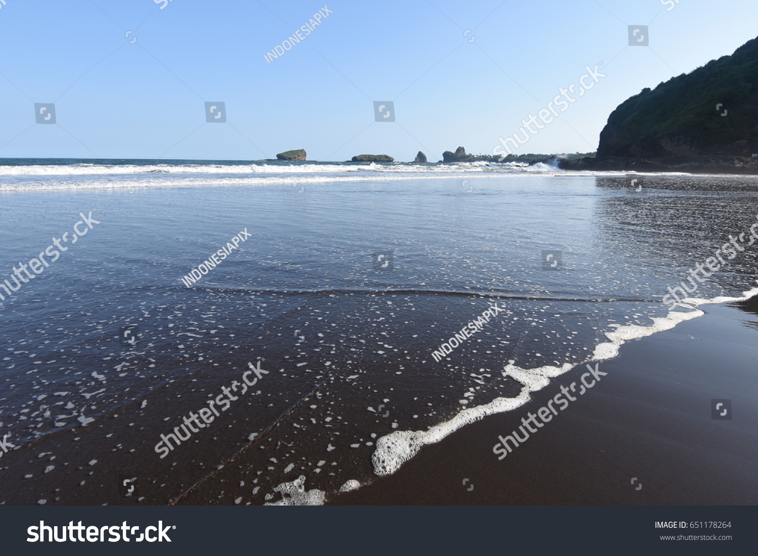Papuma beach in Jember, East Java, Indonesia #651178264