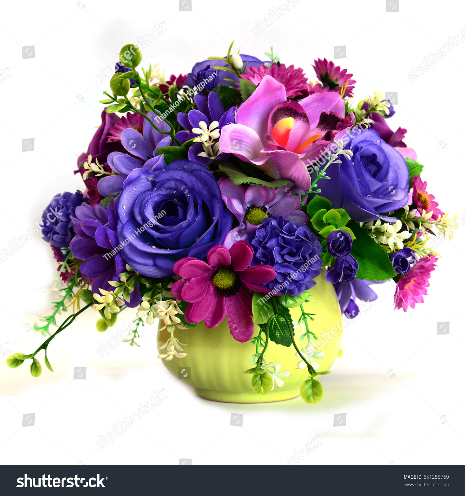 Flowers in vase isolated in white background #651255769