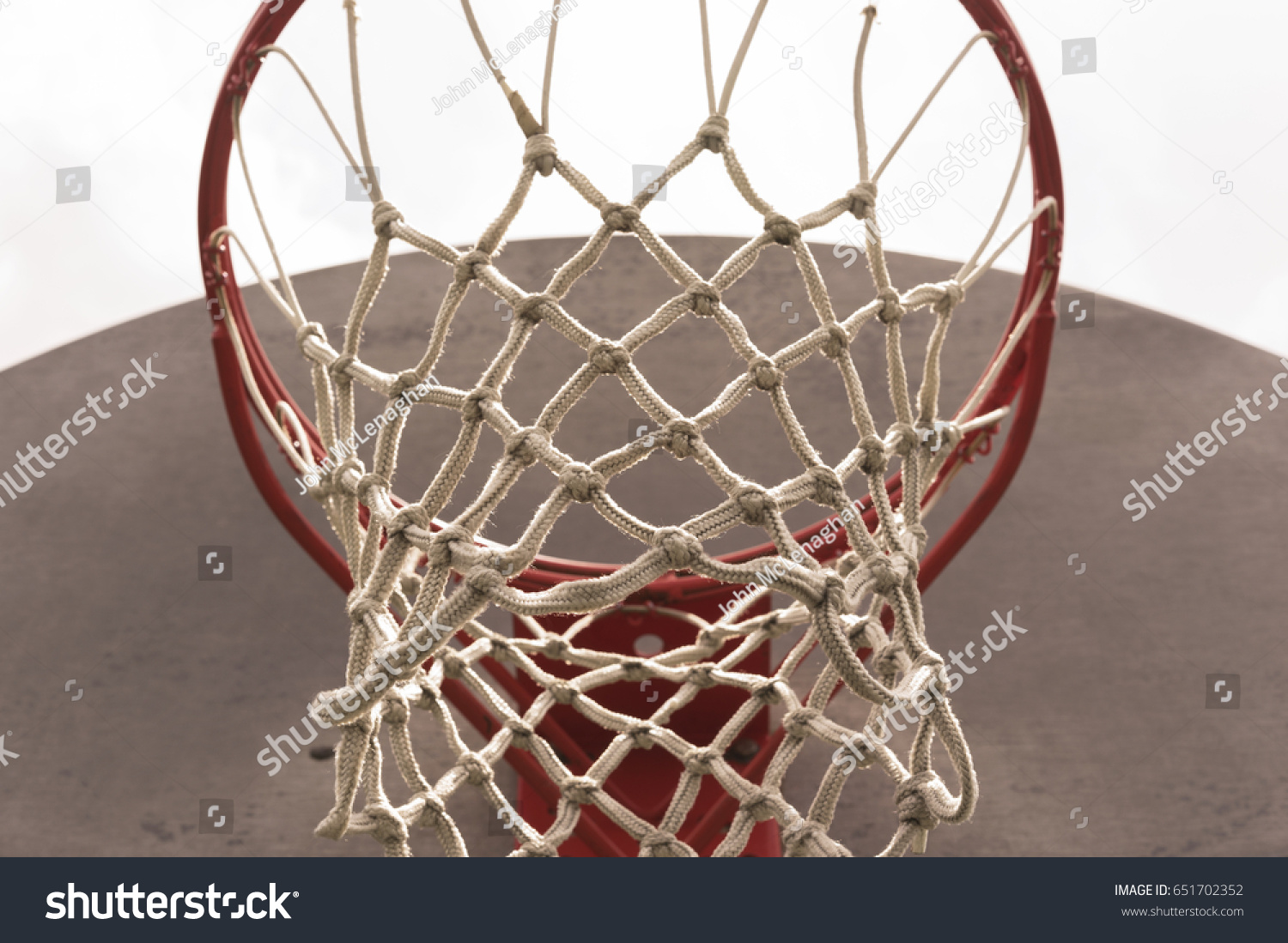 Outdoor Baskeball Hoop Net Close Up #651702352