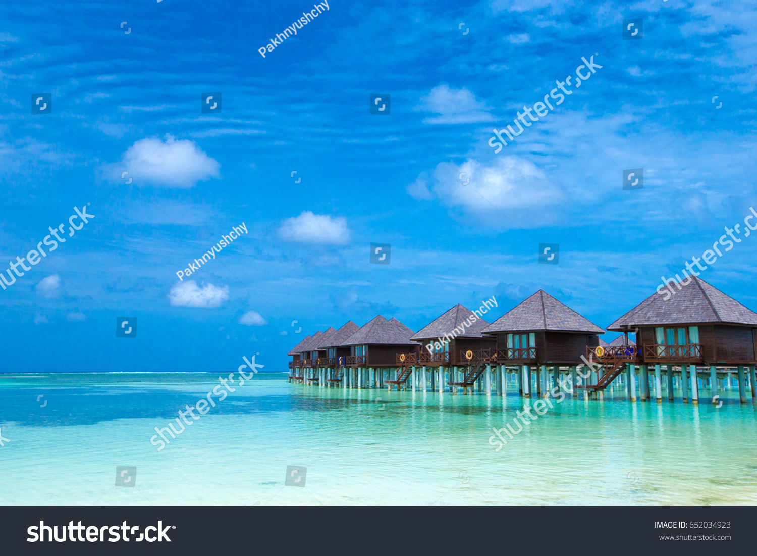 Beautiful tropical Maldives island with beach #652034923