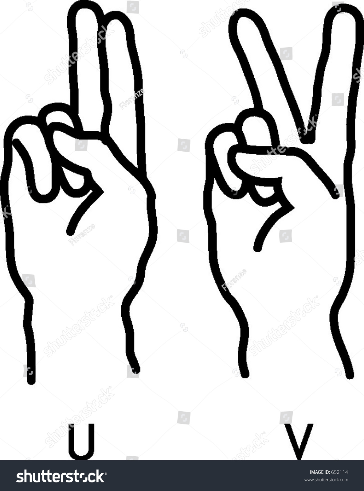 Sign language, Hand signing, - Royalty Free Stock Vector 652114 ...